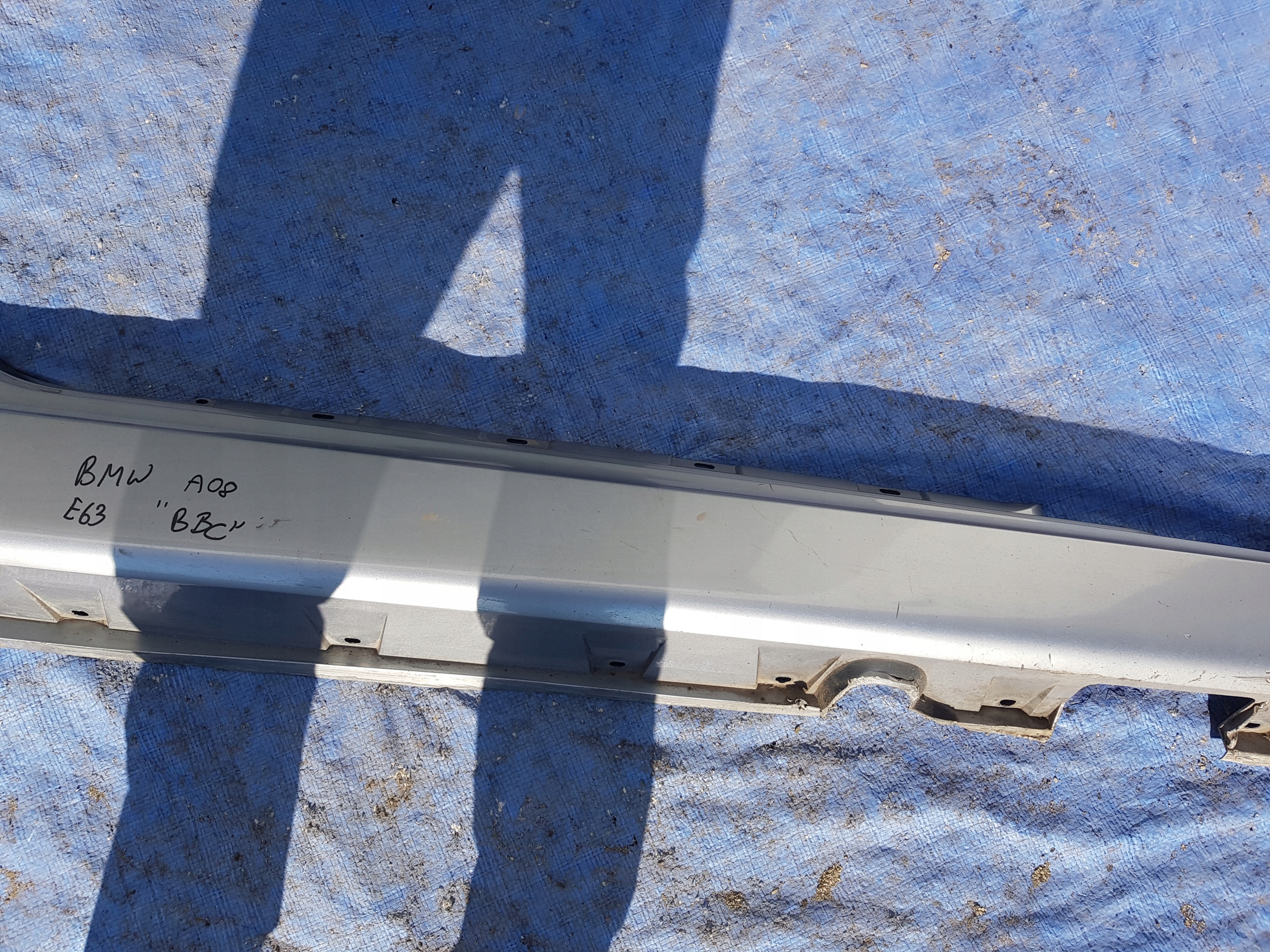 moulding cap of the threshold right threshold BMW E63 E64 A08 SILBERGRAU
