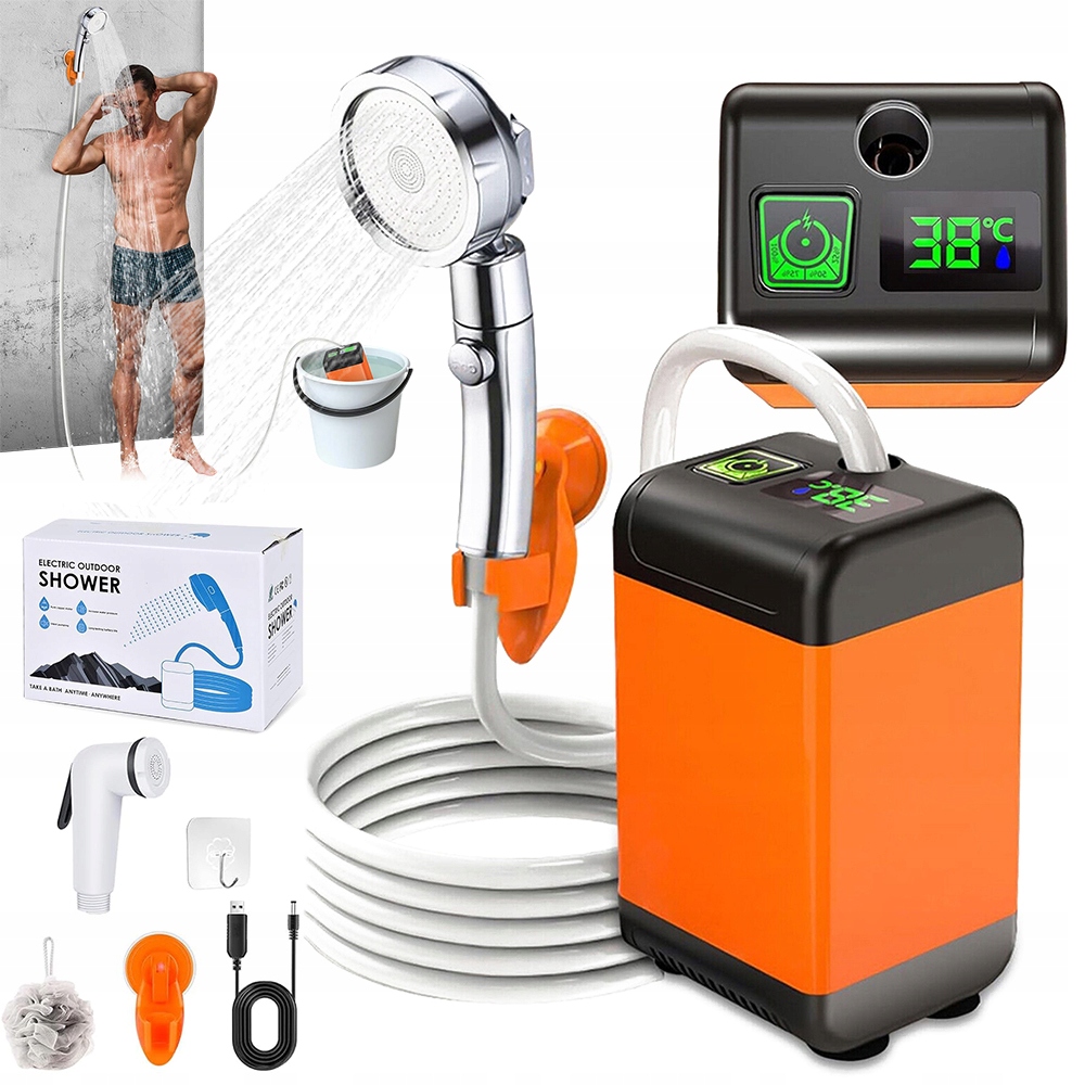 Turistická Sprcha S Elektrickou Pumpou Akumulátor 6000 Mah