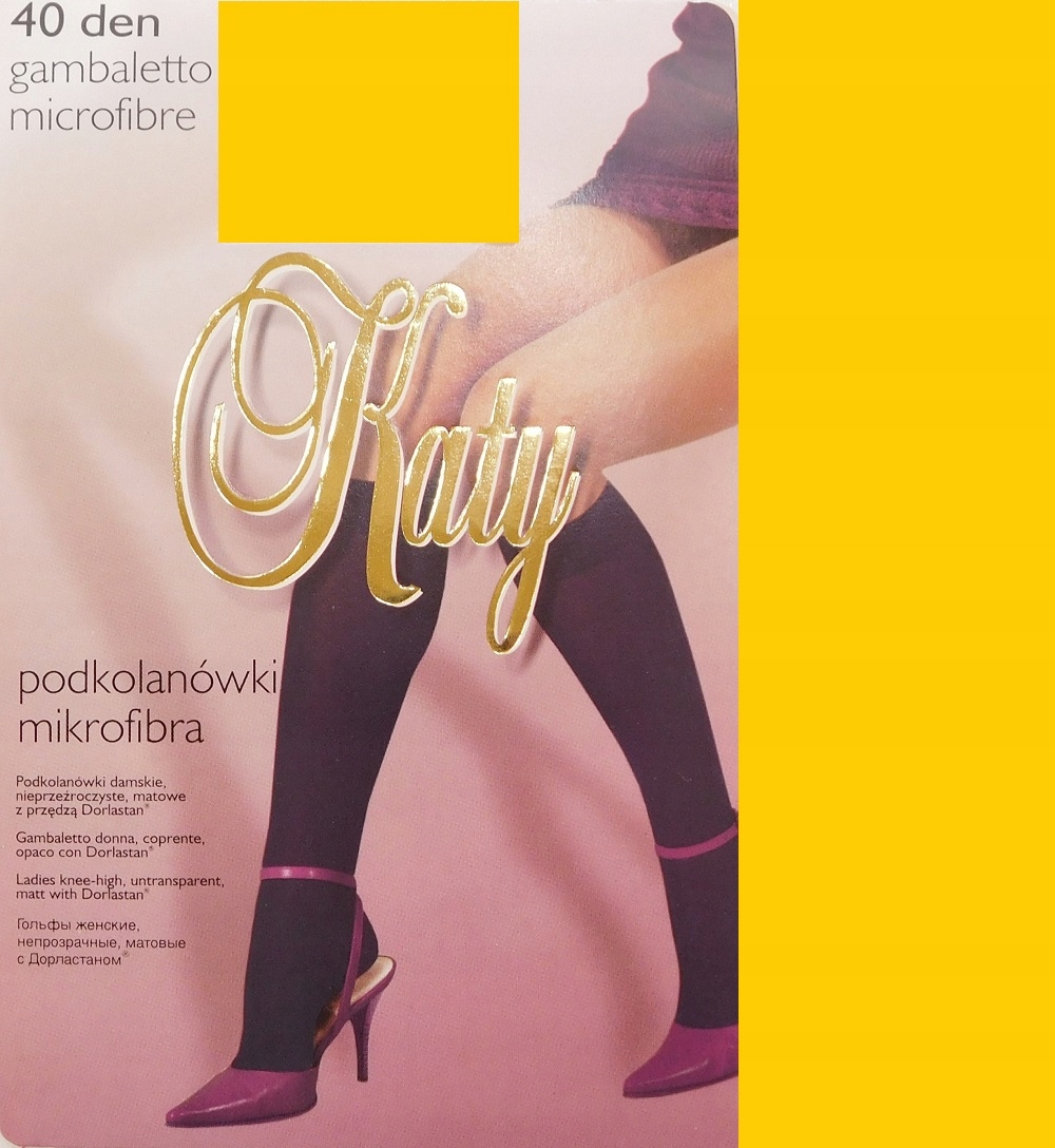 

Katy 40den podkolanówki z mikrofibry giallo