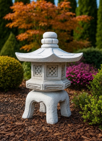Japonská lampa Pagoda Kiyomizu-dera – ozdoba z architektonického betónu
