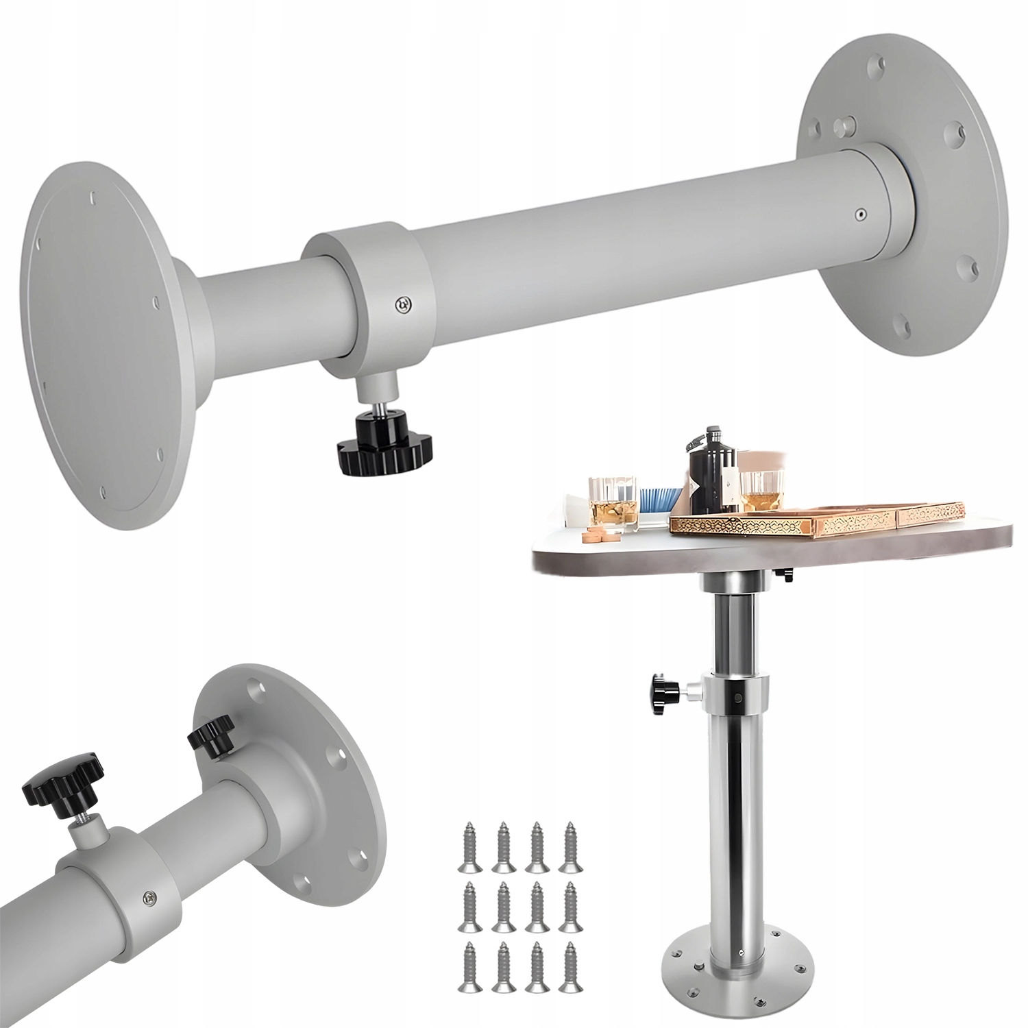 Hliníkový Držák Stolu Pro Obytný Vůz Odolný Proti Korozi, Odnímatelný, Stabilní