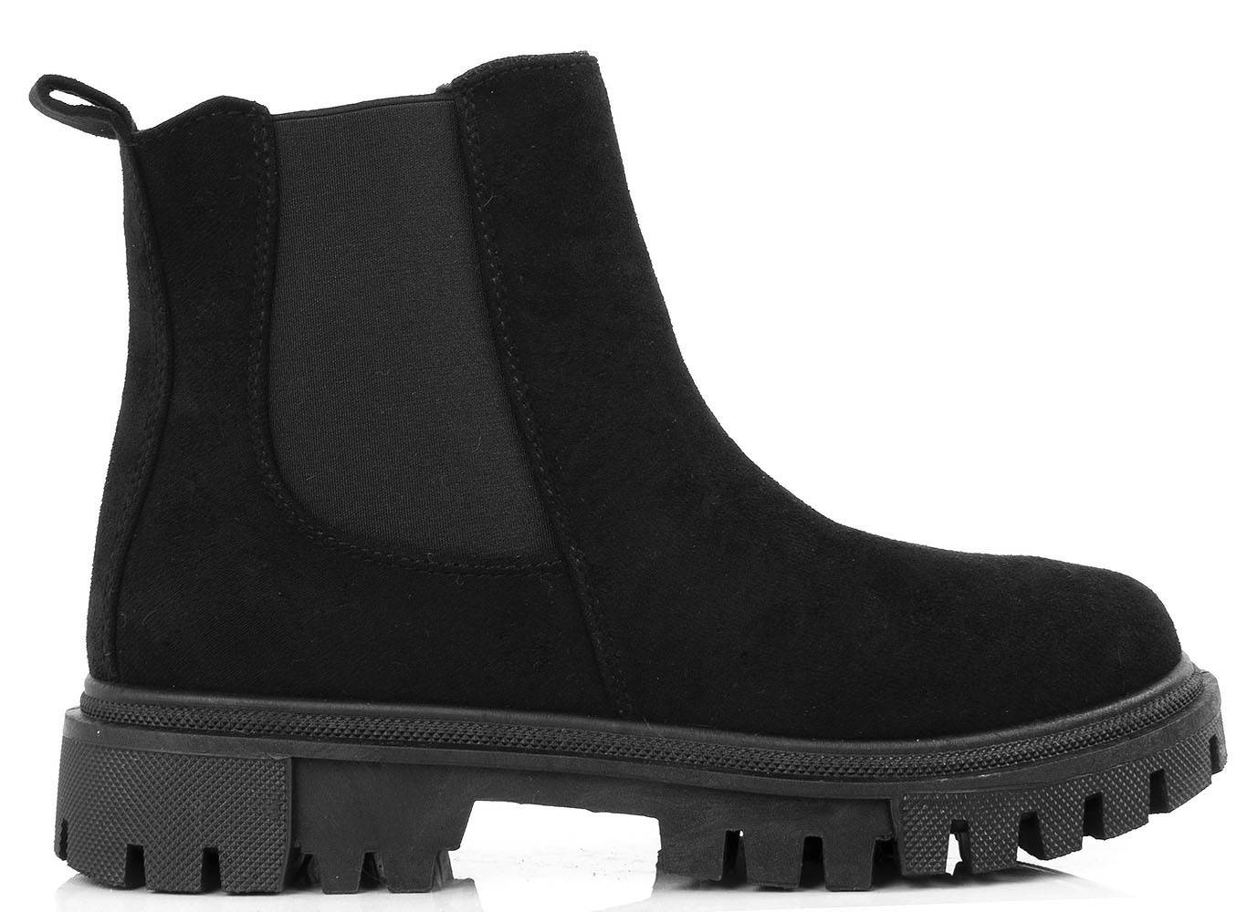 BOTKI SZTYBLETY ZAMSZOWE KLASYCZNE CZARNE 41 Płeć kobieta