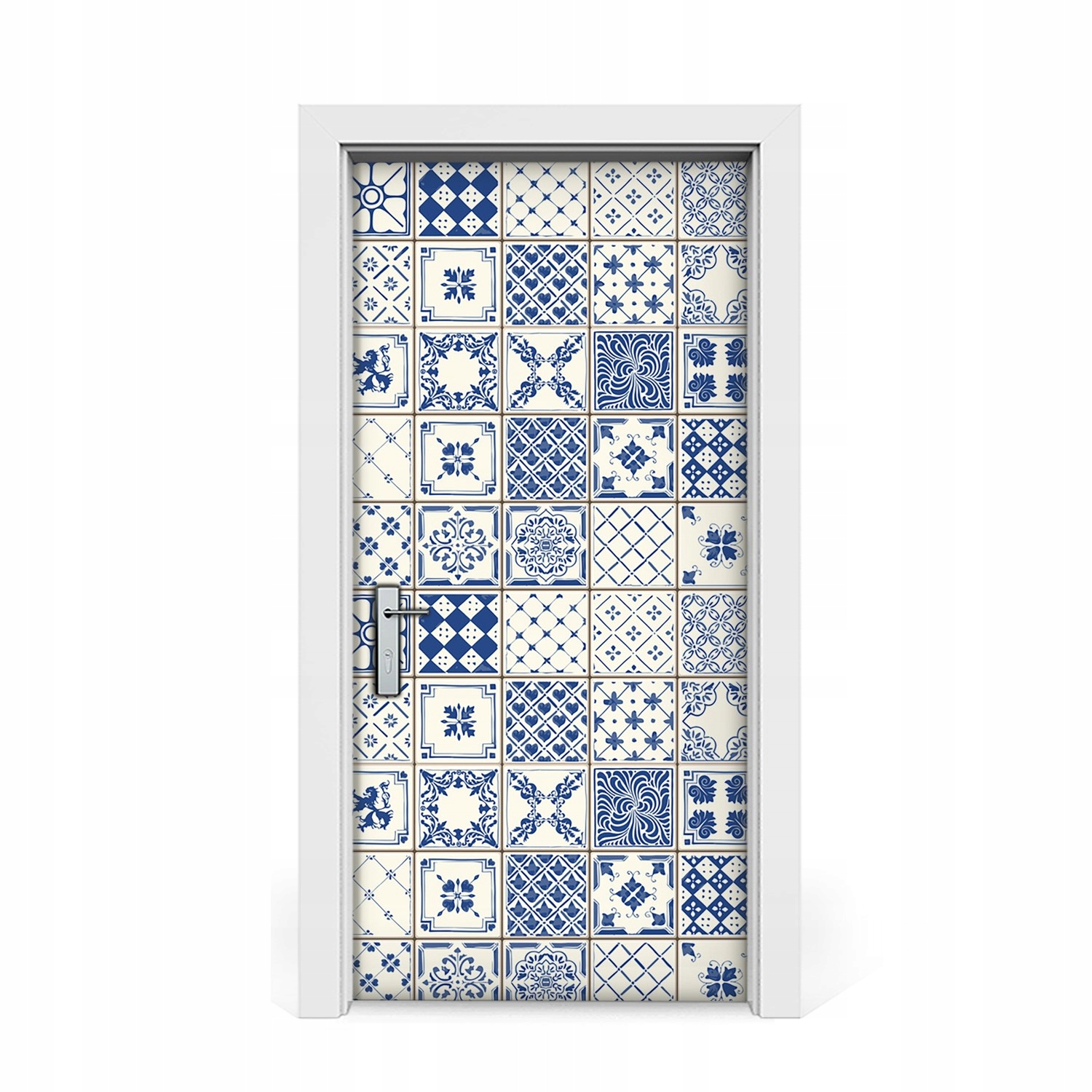 

Naklejka na drzwi okleina Płytki Azulejos 95x205