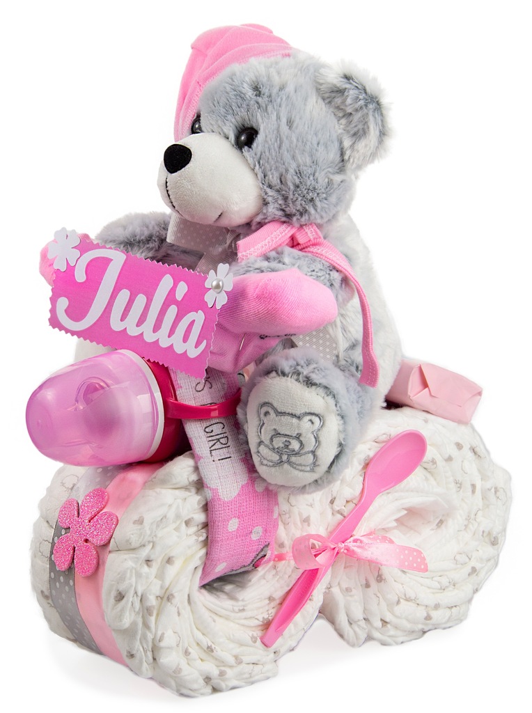 Kolo Medvídek dort z plenkových plen 3 dárek