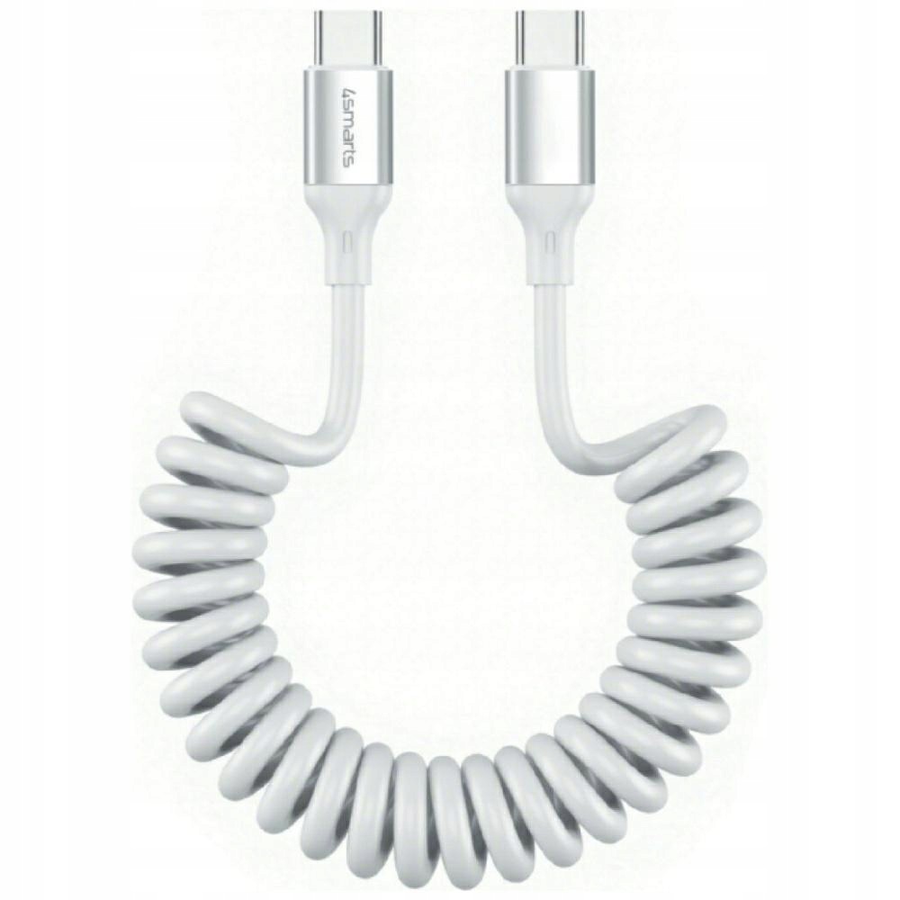 4SMARTS Kabel Spiralny Usb-c Do Usb-c 100W Do Laptopów 2M Ładowanie Szybkie