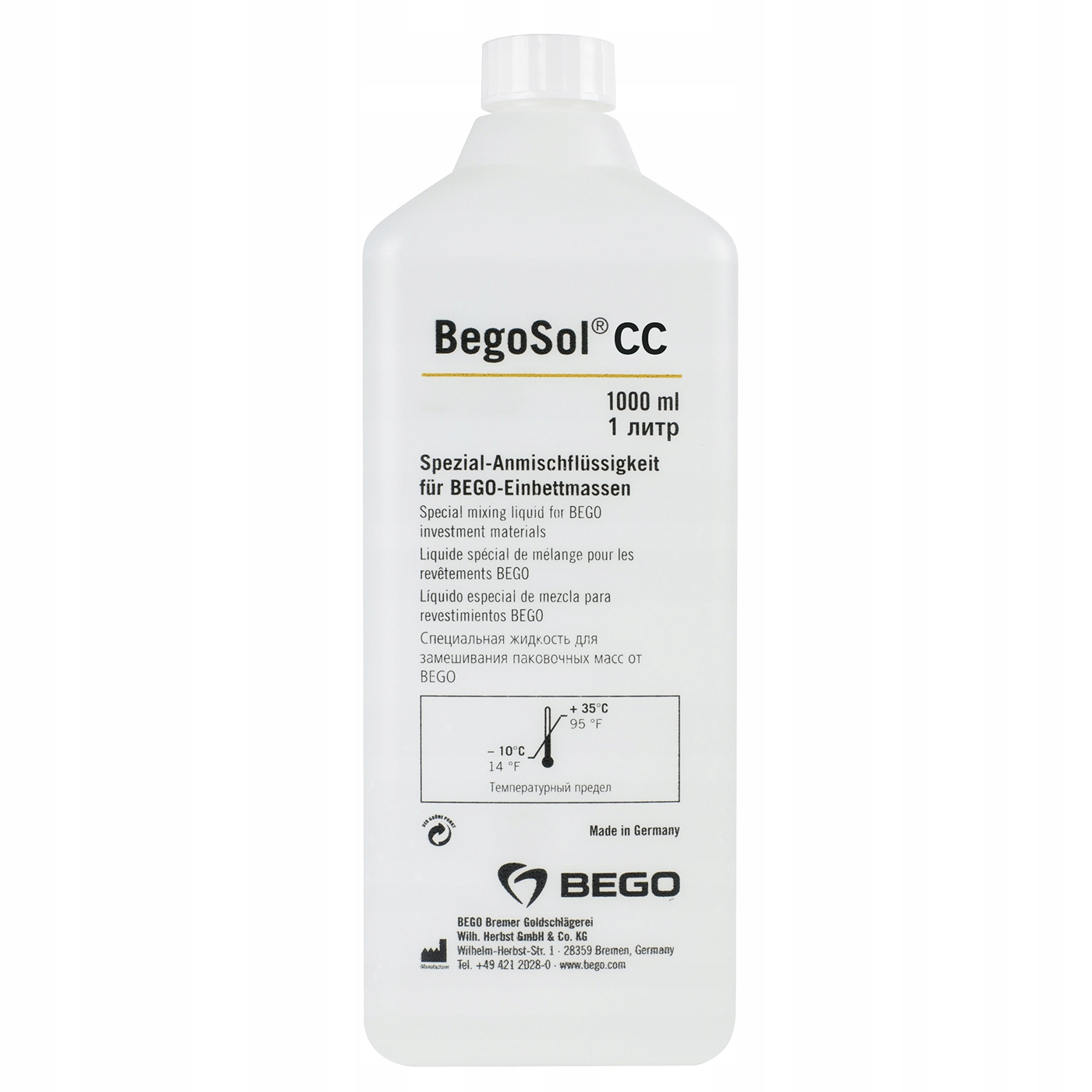 Tekutina pro krycí hmotu VarseoVest C&b Begosol CC 1L