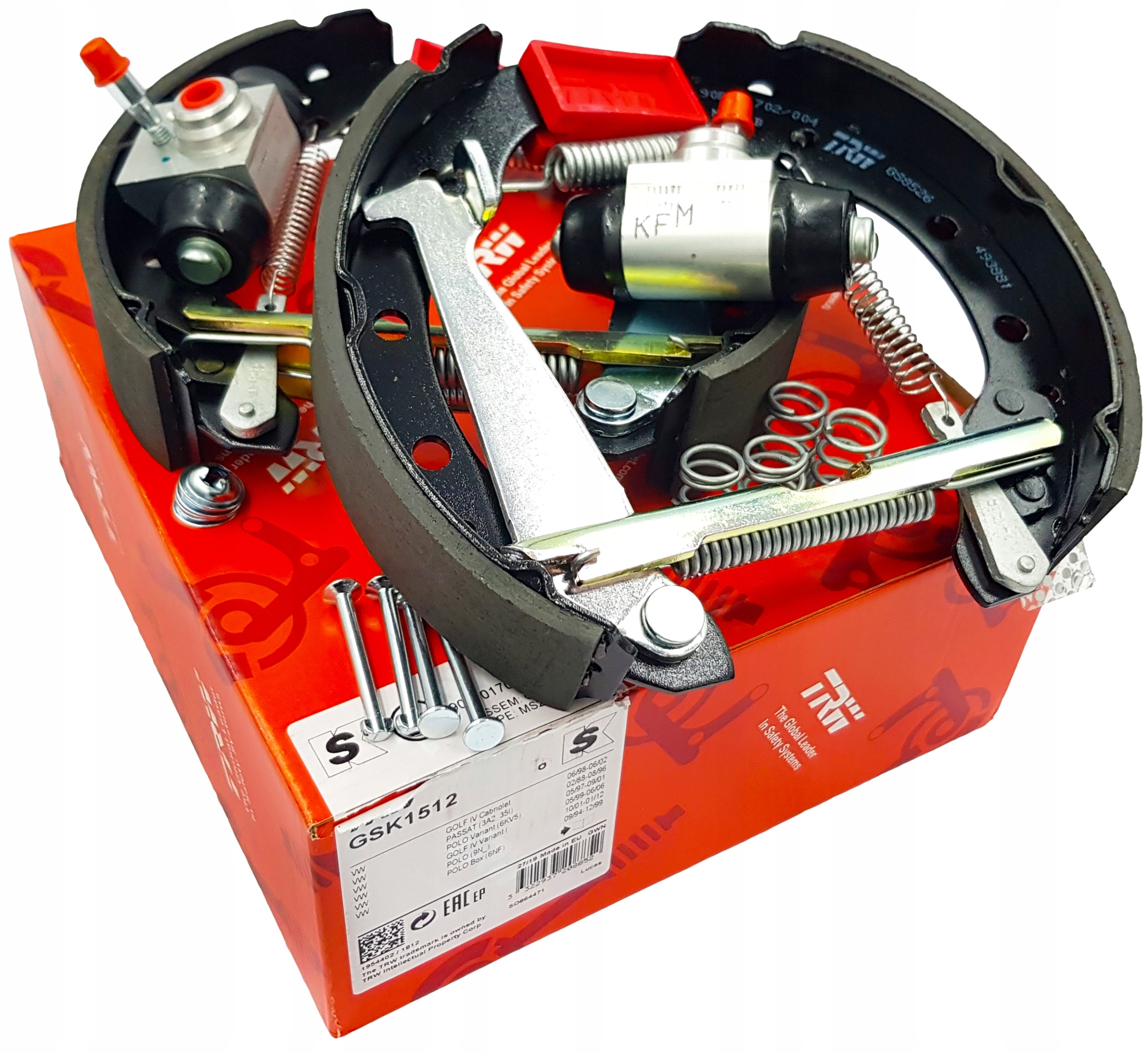 GSK1512 - ГАЛЬМІВНІ КОЛОДКИ ЦИЛІНДРИ ДЛЯ SKODA VW SEAT AUDI