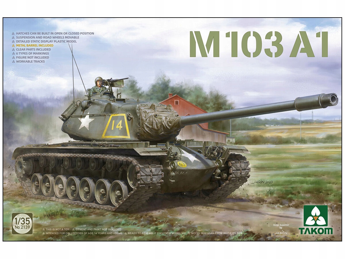 Tank M103A1 model 2139 Takom
