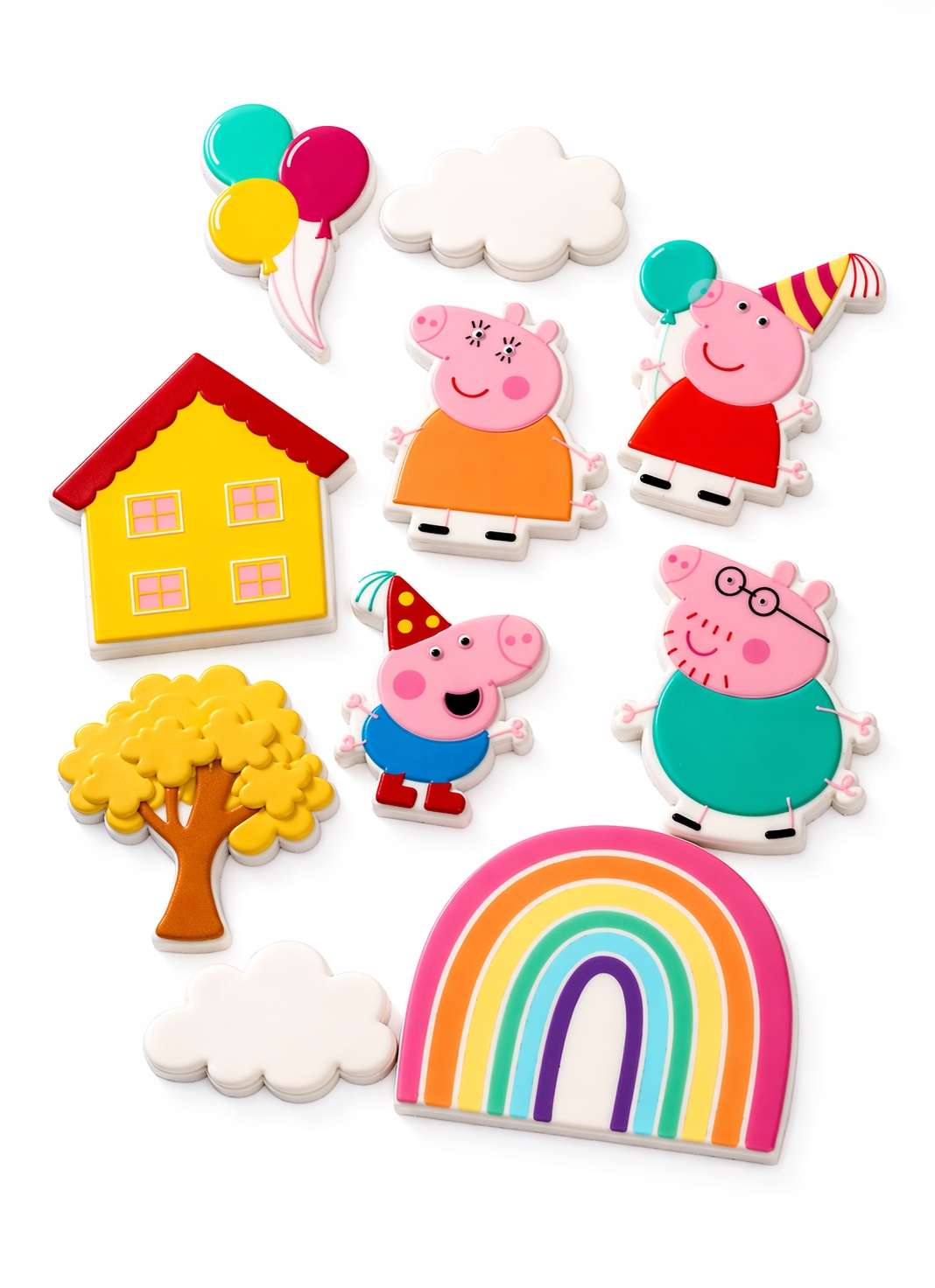 Jedlá Sada 2D figurek na dort prasátko prasátko Peppa cukrové dekorace pohádka