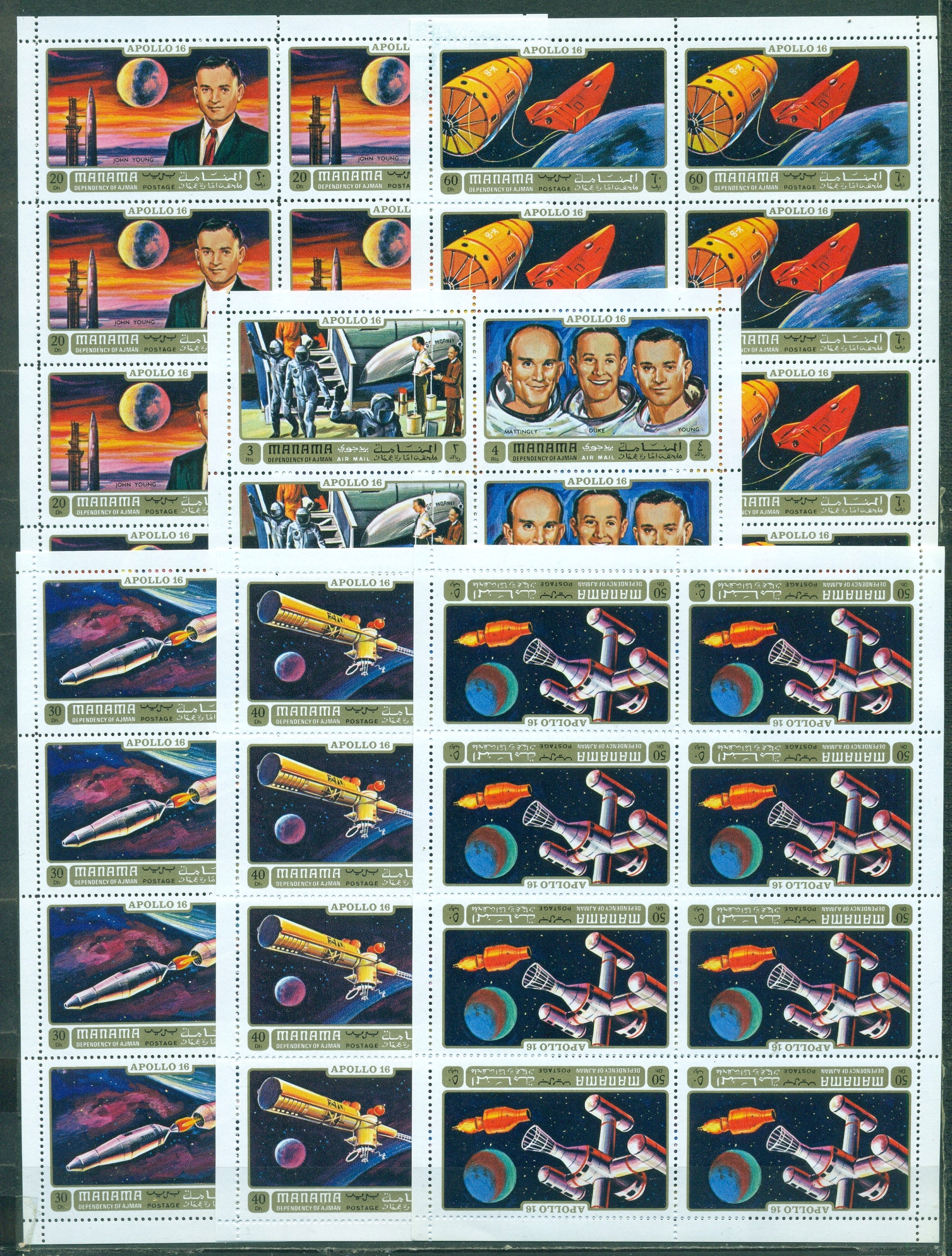 Wyprawy. załogo.-APOLLO 16. MANAMA. MI.6xark.A**