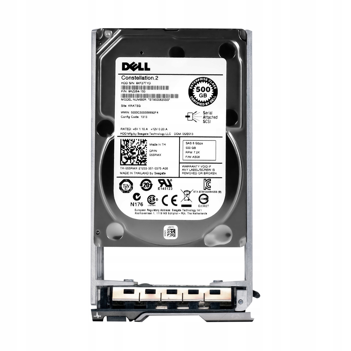 Dell 055RMX 500GB SAS-2 7.2K 64MB 2.5' ST9500620SS