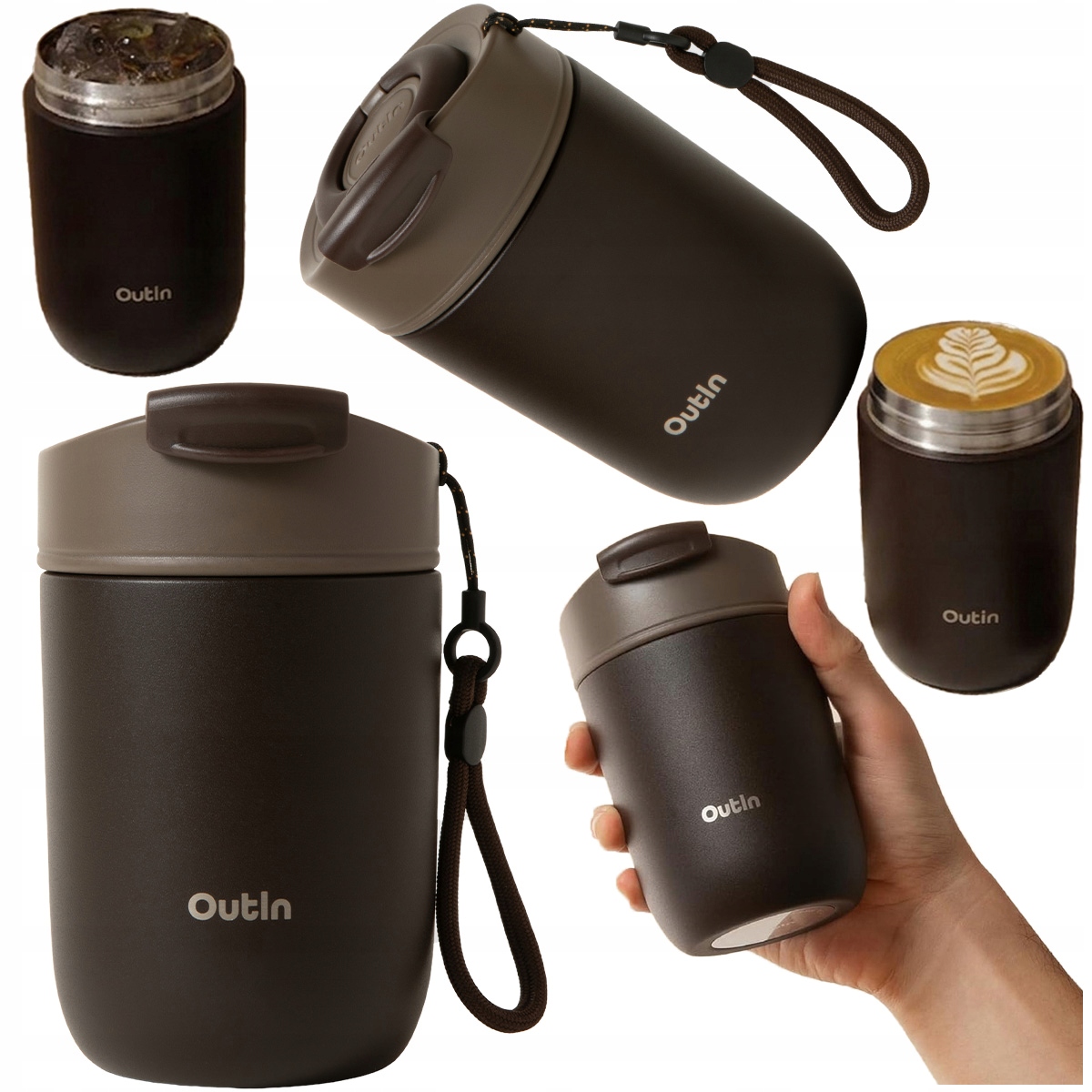 Kubek termiczny podróżny ciepłe zimne napoje 350ml Outin Travel Tumbler