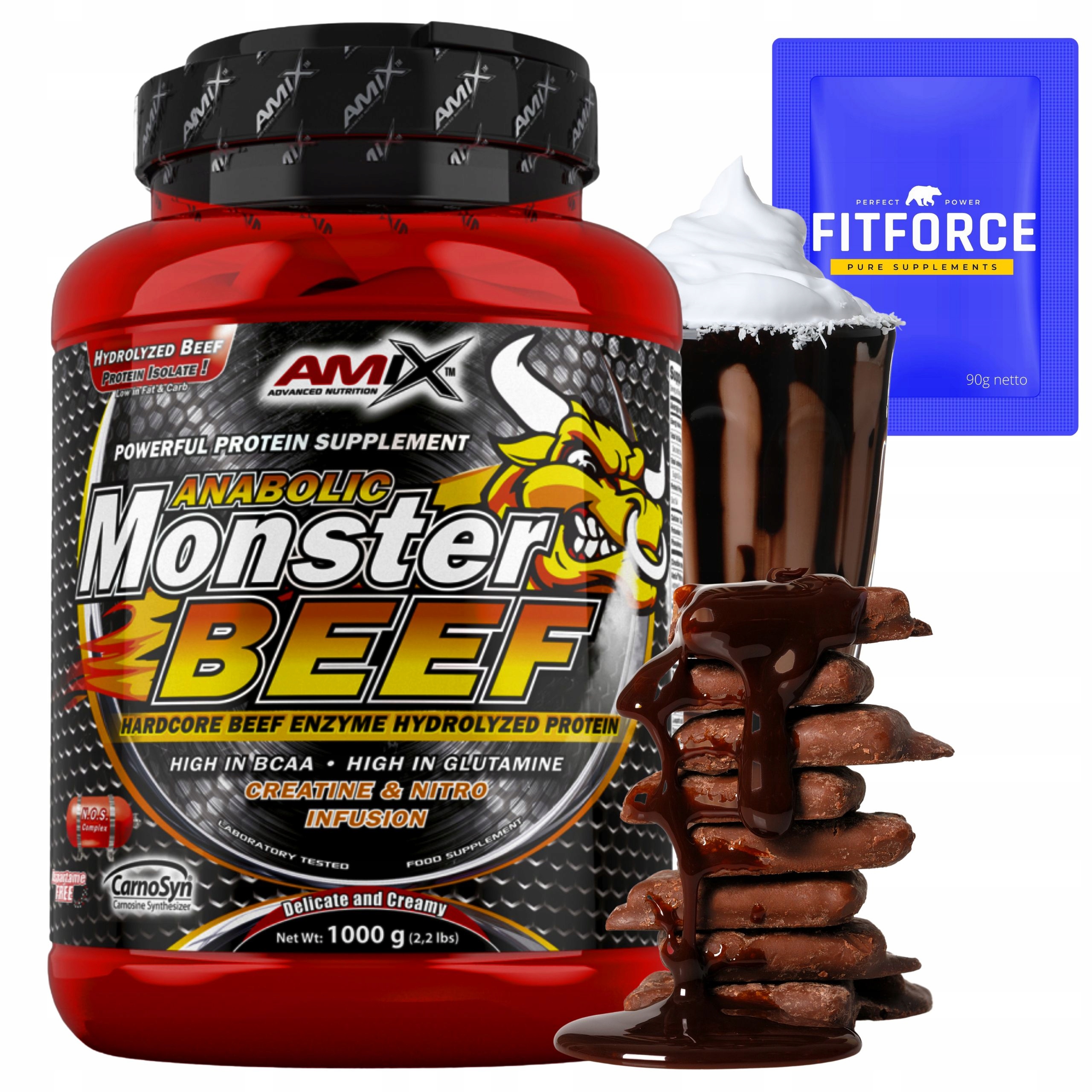 Bílkoviny bez cukru, tuku, hovězí maso Amix Anabolic Monster Beef Protein 1 kg