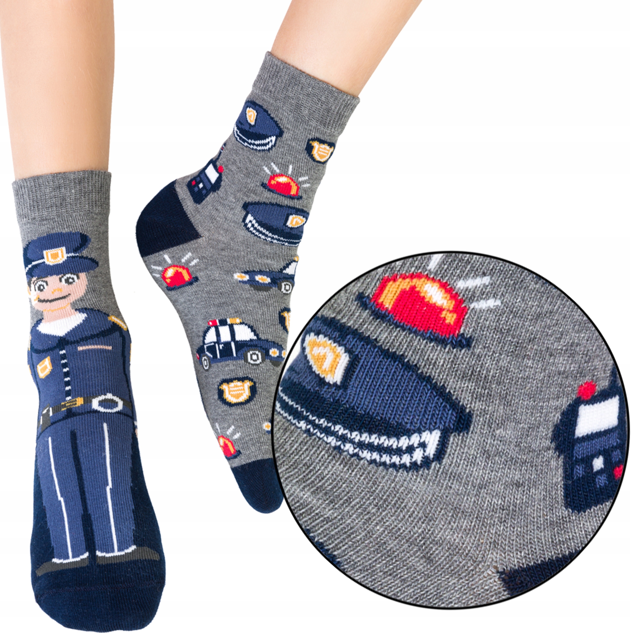 

Steven 014 Skarpetki dziecięce policja grey 29-31