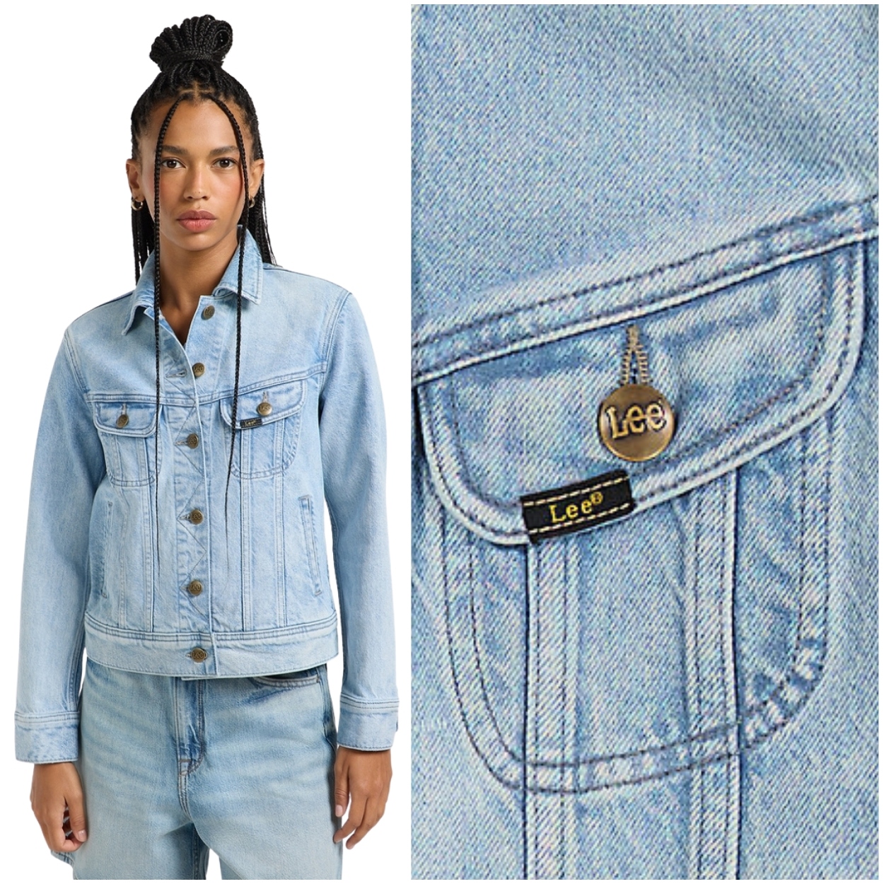 Lee Rider Jacket New Fixation přiléhavá dámská katana džínová bunda L