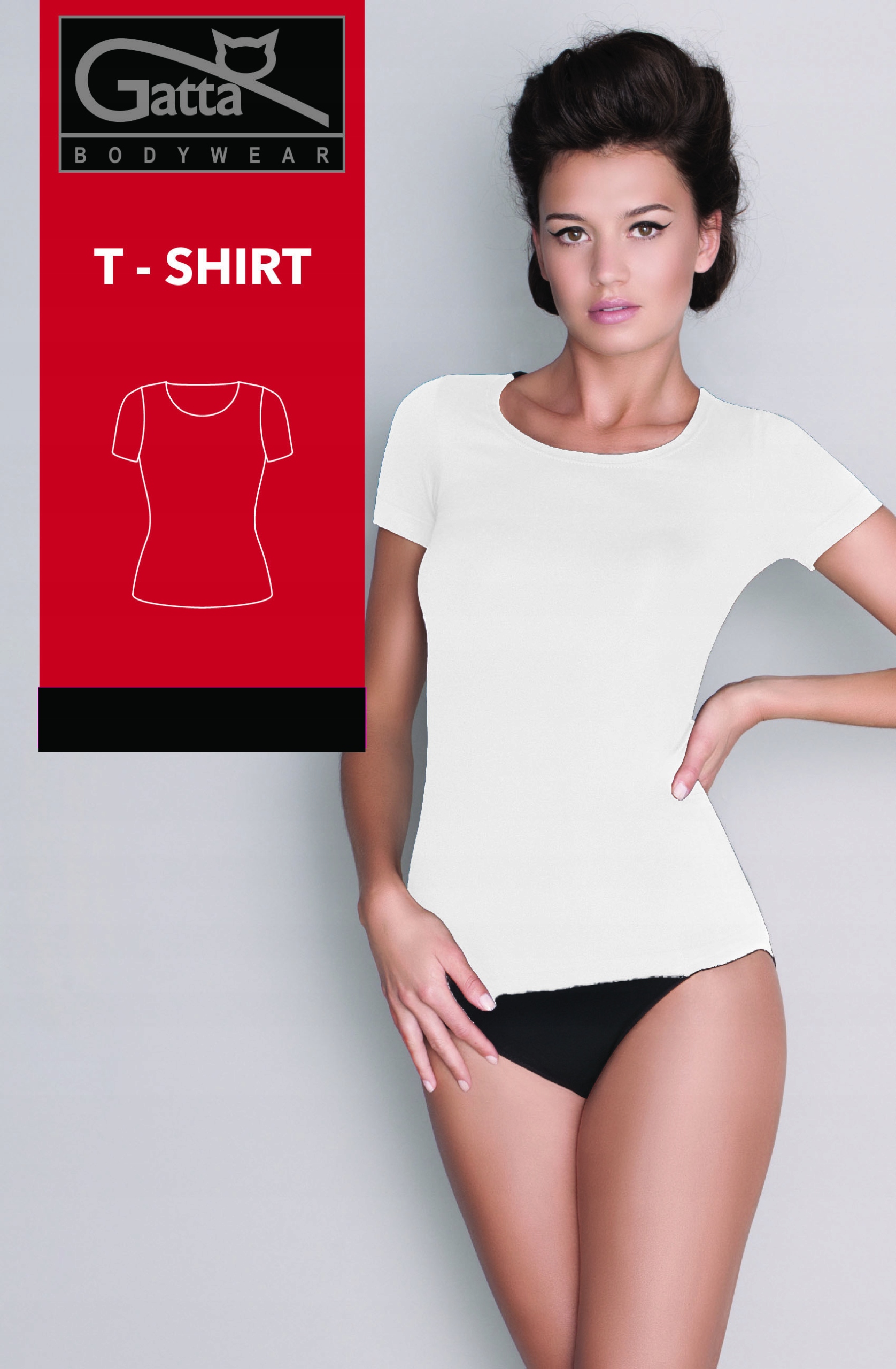 

T-shirt Gatta krótki rękaw bezszwowy L biały