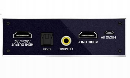Konwerter ATMOS ekstraktor ARC eARC do HDMI audio, Czarny Marka bez marki