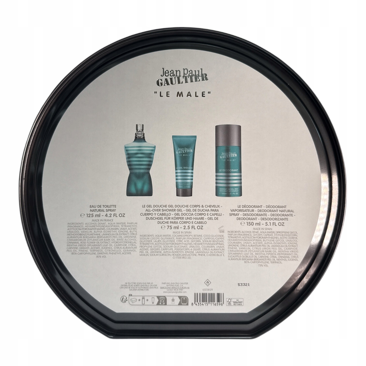 Zestaw Jean Paul Gaultier Le Male Edt 125 Shower Gel 75 Deodorant 150