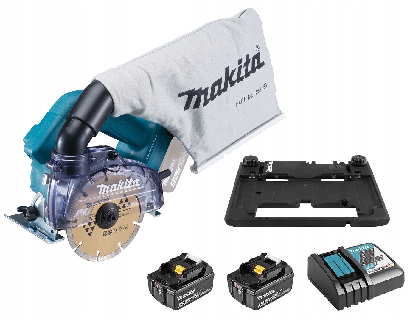 MAKITA DCC500RTE PRZECINARKA 18V +ADAPTER +2x5,0Ah