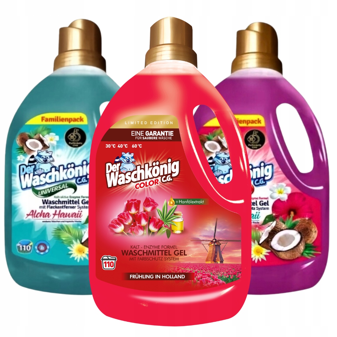 Waschkonig Gel na praní Univerzální barva Hawaii Mix 3,305 l 3 ks