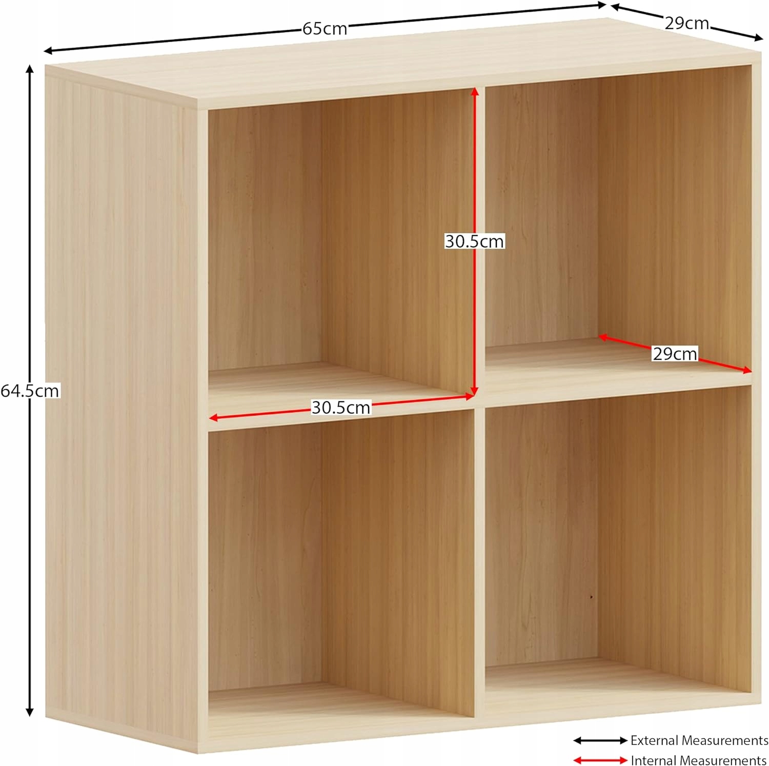 Libreria Cubo Vida Designs Durham - 4 Cubi, Nero, MDF E Truciolato Per Casa/Ufficio - Foto 9