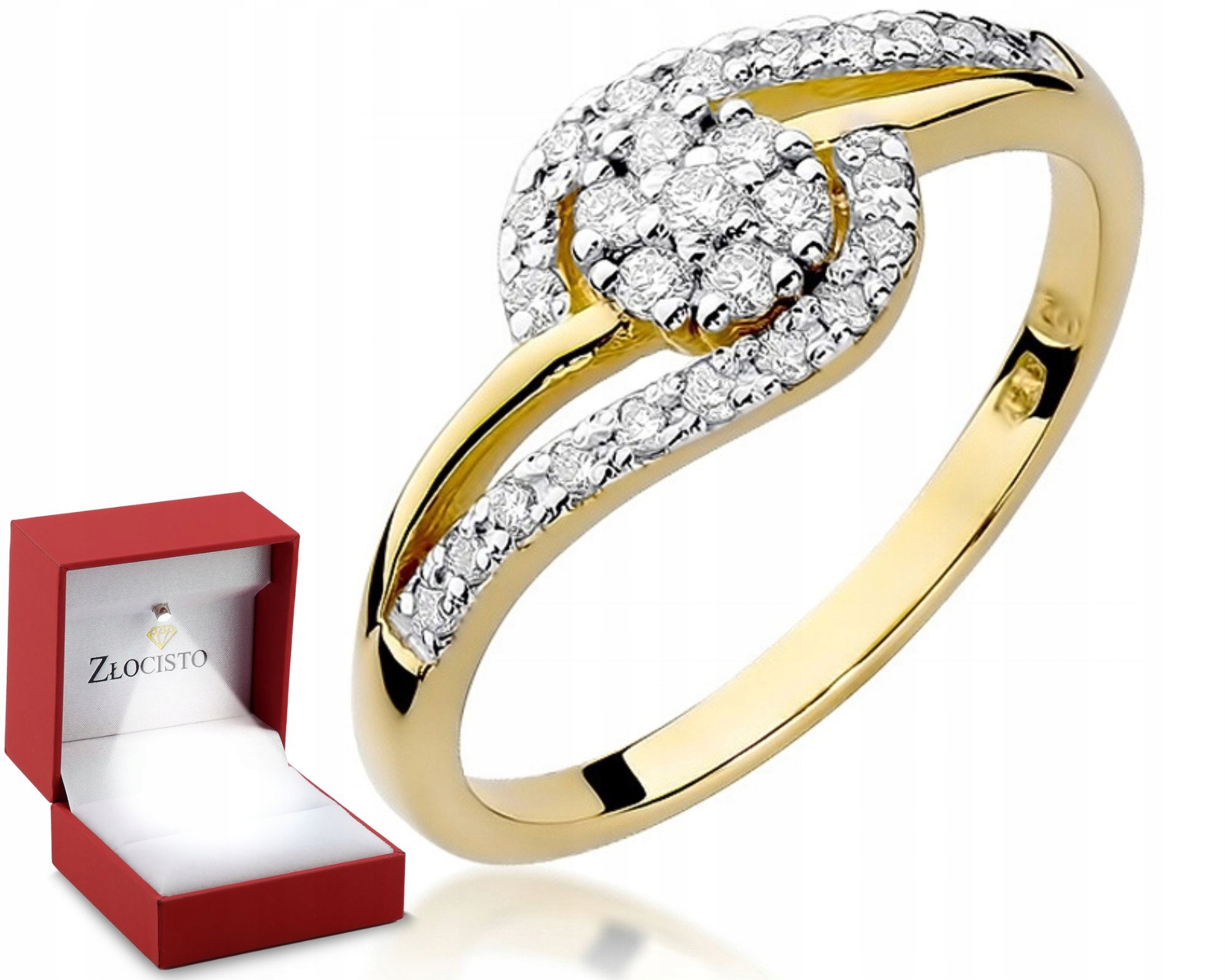 Zlatý prstýnek s brilianty 0,17 Ct 0,585 obchod