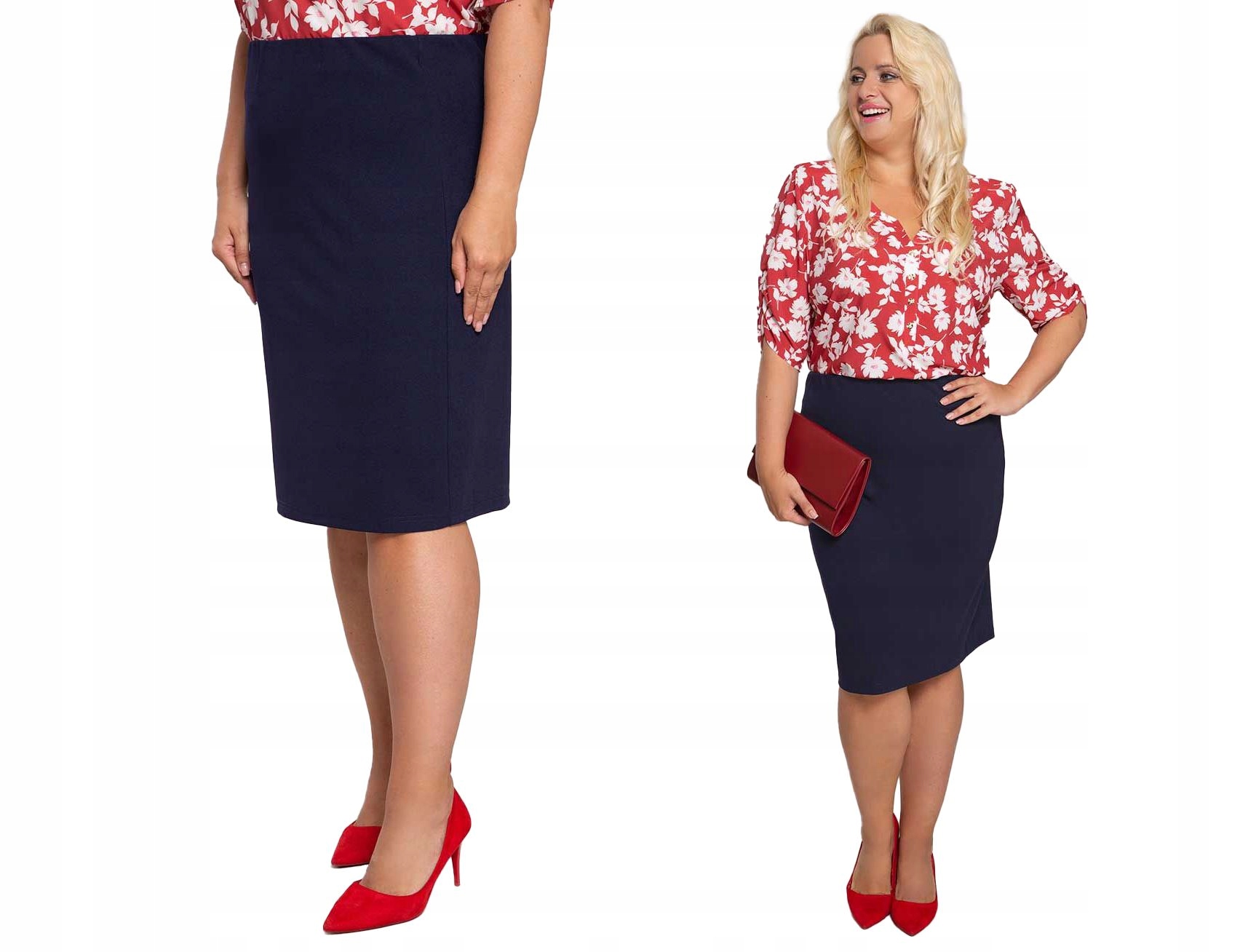 Jednoduchá klasická modrá sukně 60