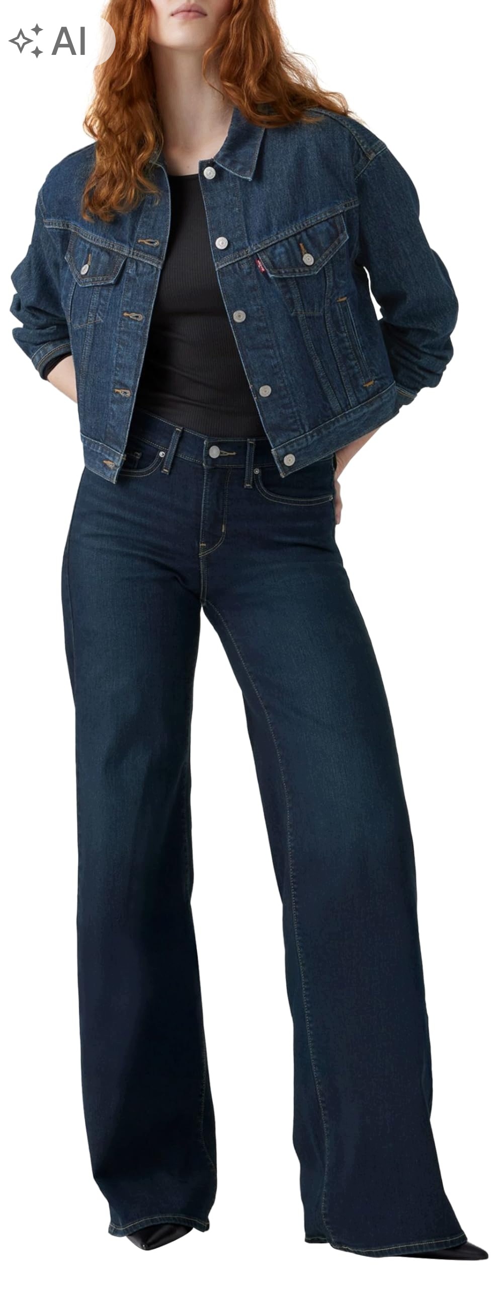 Levi's Modré Zvonové Džíny S Vysokým Pasem 30/32 7EA