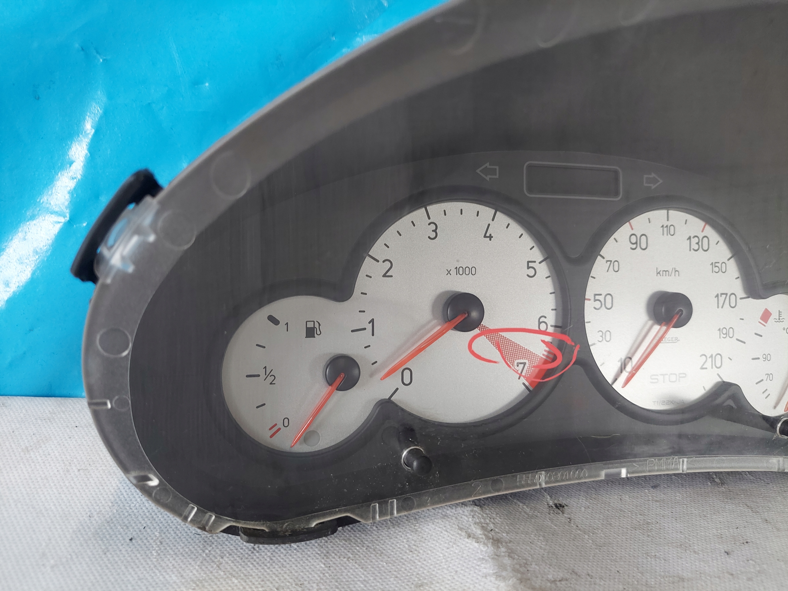 dials clock PEUGEOT 206 CC 1.6 B 9656696380