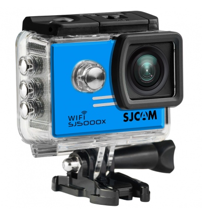 Kamera sportowa Sjcam SJ5000X Niebieska Wifi 4k Uhd (carmode) akcesoria
