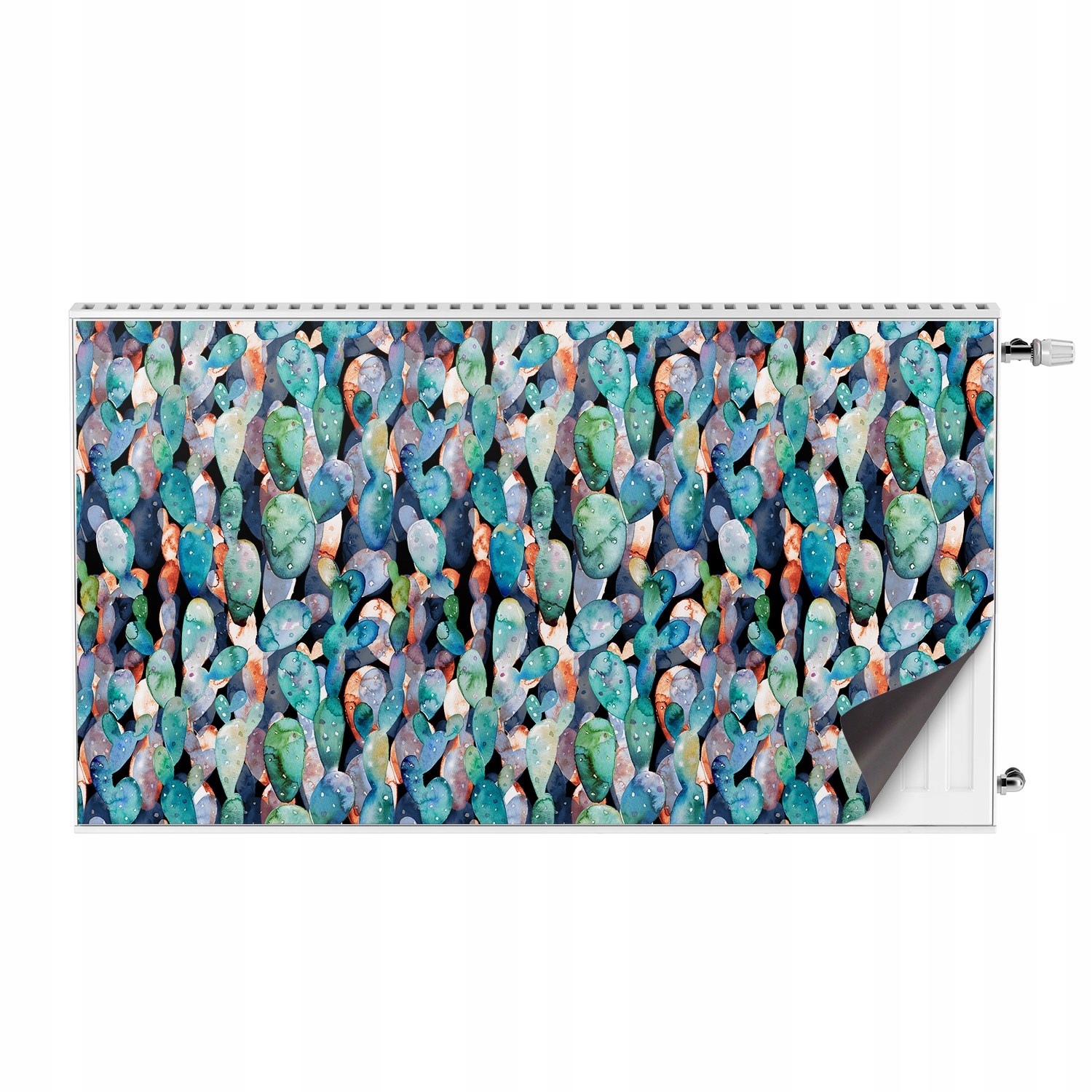 Maskovač na radiátor 110x60 Kaktus hroty zeleň