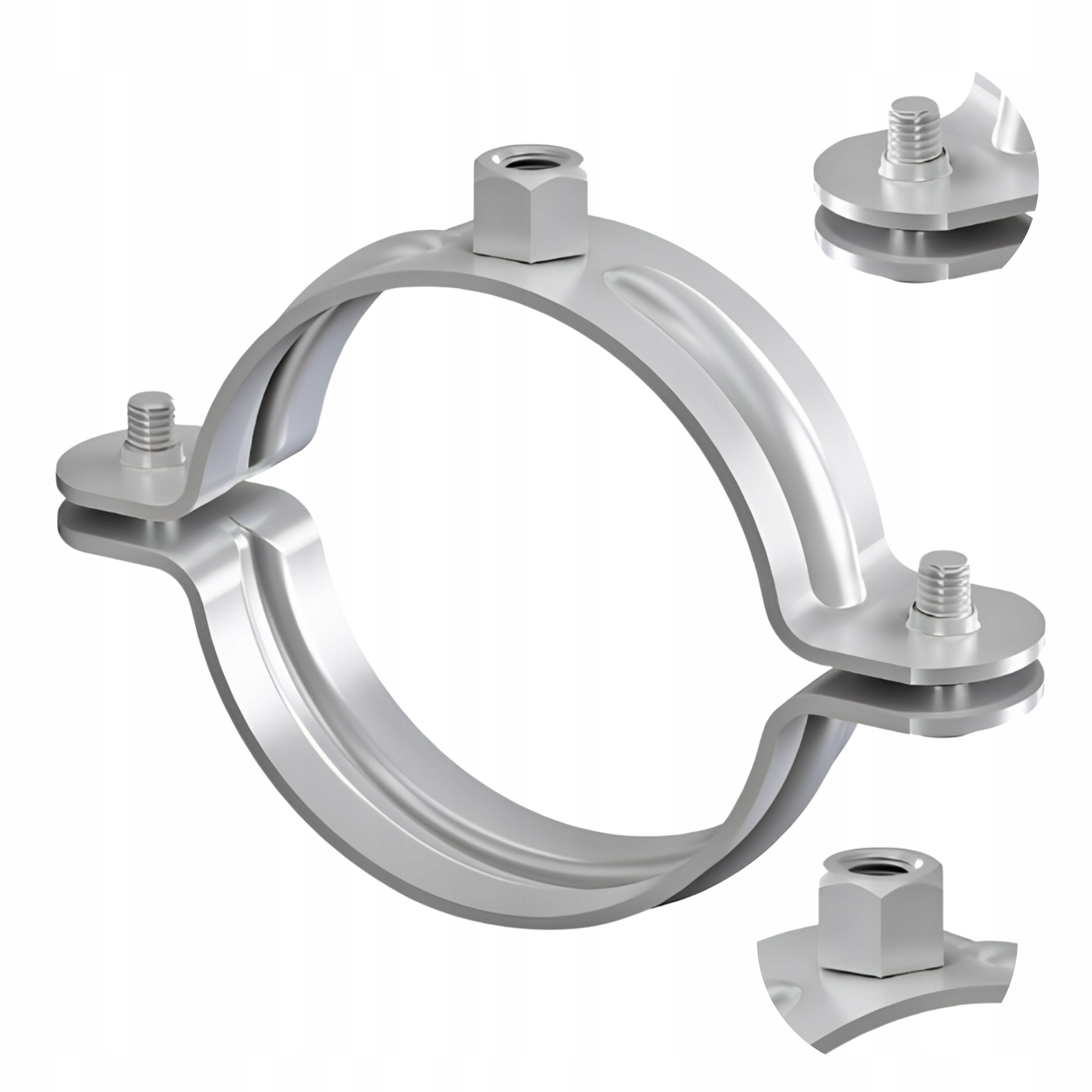 Uchwyt Pojedyńczy Obejma Do Rur Stalowy Bez Gumy Ø 11/4'' 75-80 mm Solidny