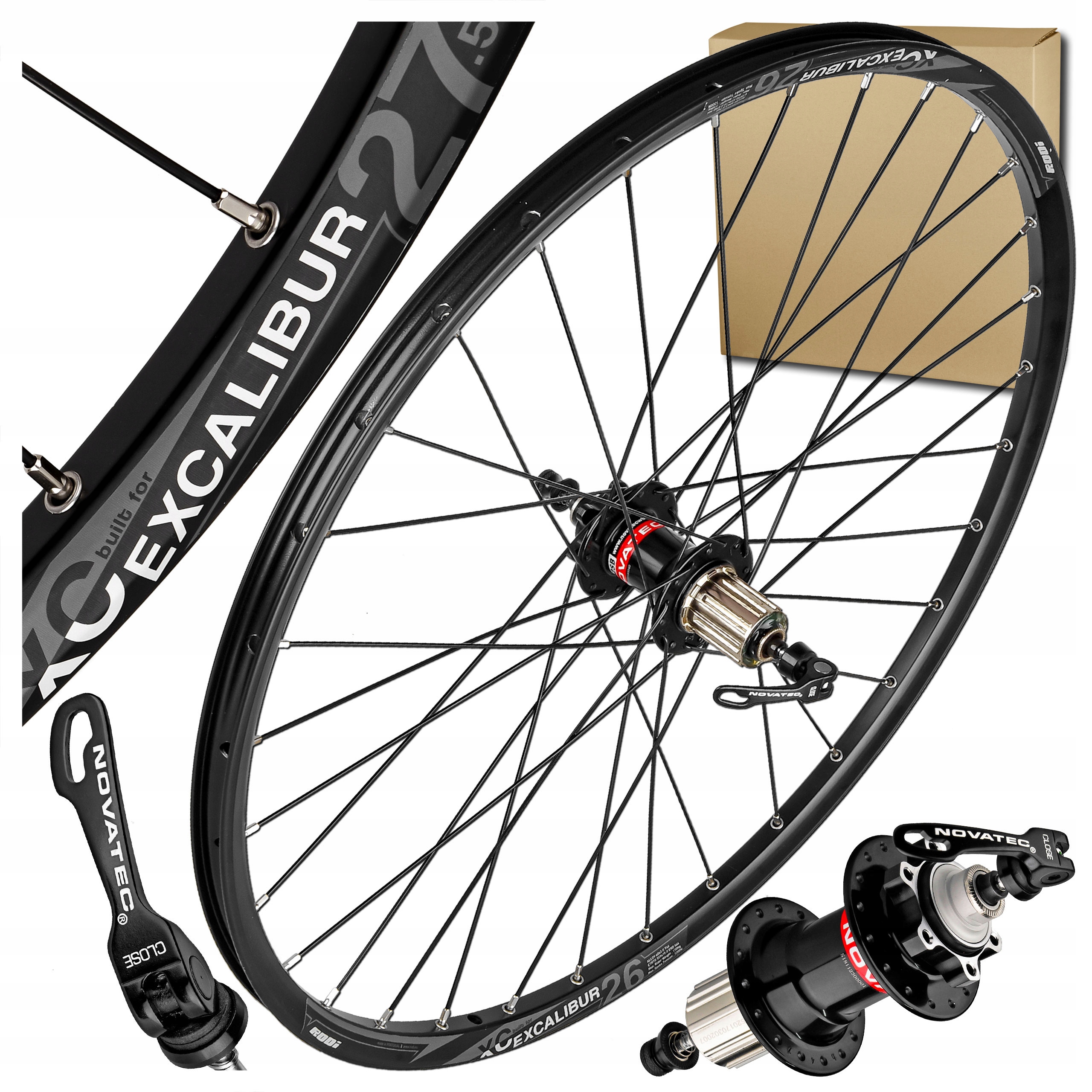 Koło Rowerowe Tył Rodi Excalibur 27,5" 584x19 Novatec NT-D042 Czarne Tarcza