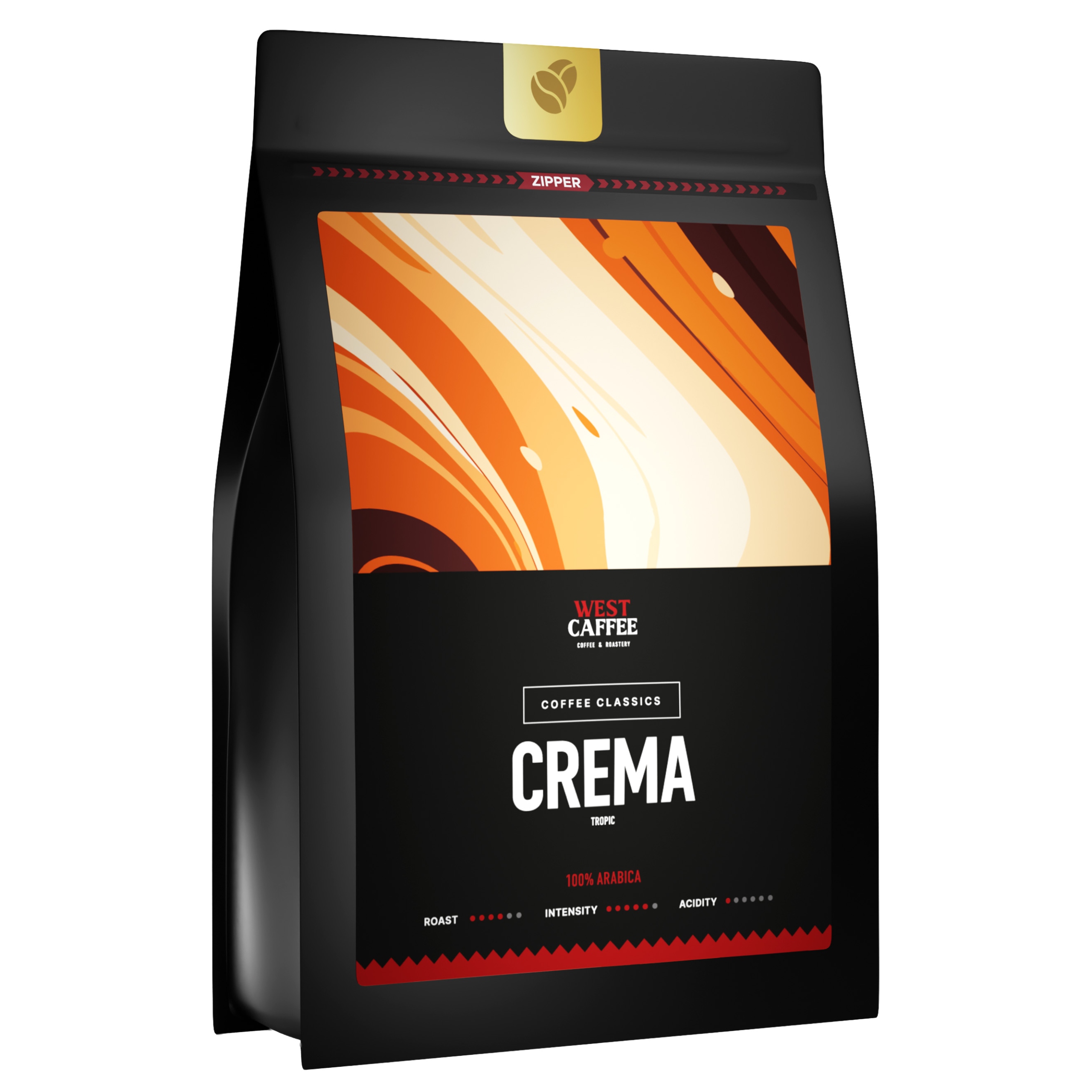 Levně Káva Crema Tropic 100% Arabica Čerstvě pražená West Caffee 250 g