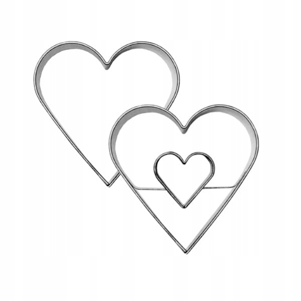 

Foremki serduszka 3,8 cm zestaw serca walentynkowe