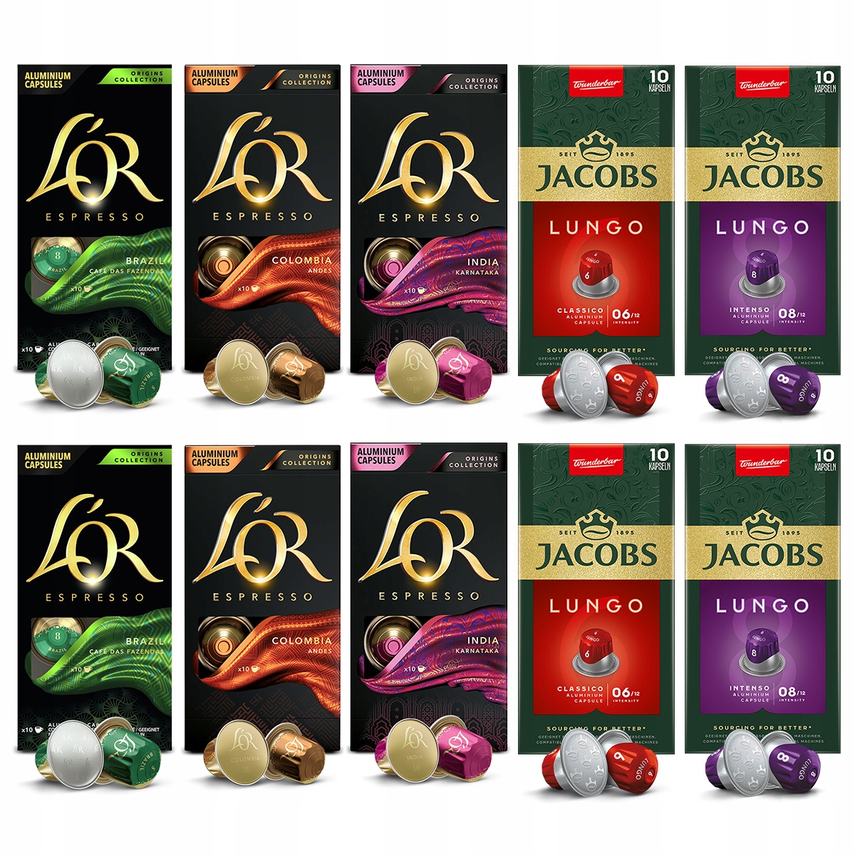Kapsułki Jacobs L'or do Nespresso(r)* 100 kapsułek zestaw 9+1 Gratis!