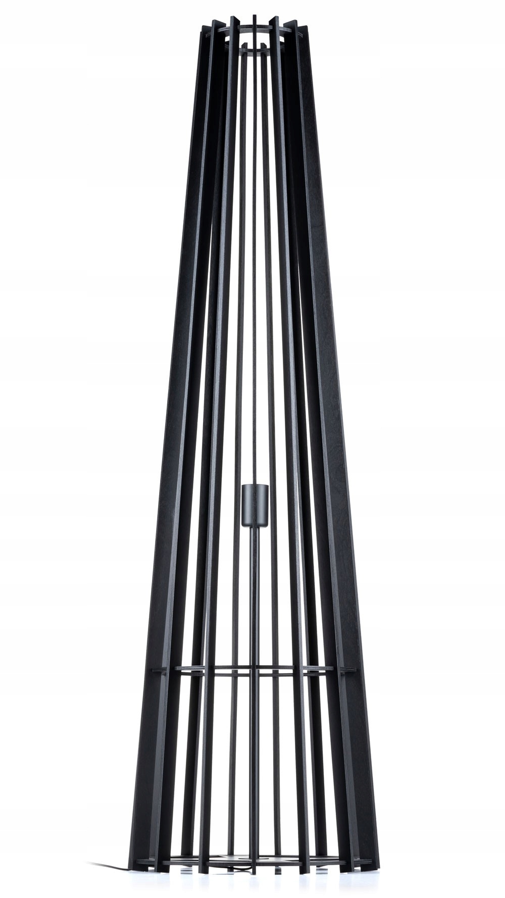 Duża lampa podłogowa do salonu 130 cm czarna Boho
