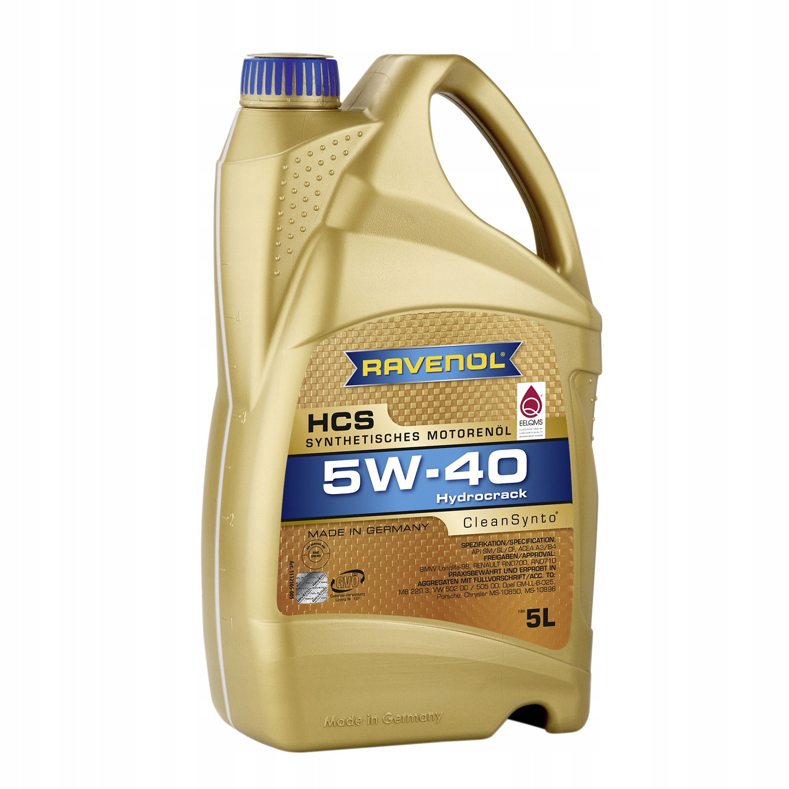 

Ravenol Hcs 5W40 Cleansynto Olej Acea A3/B4 5L