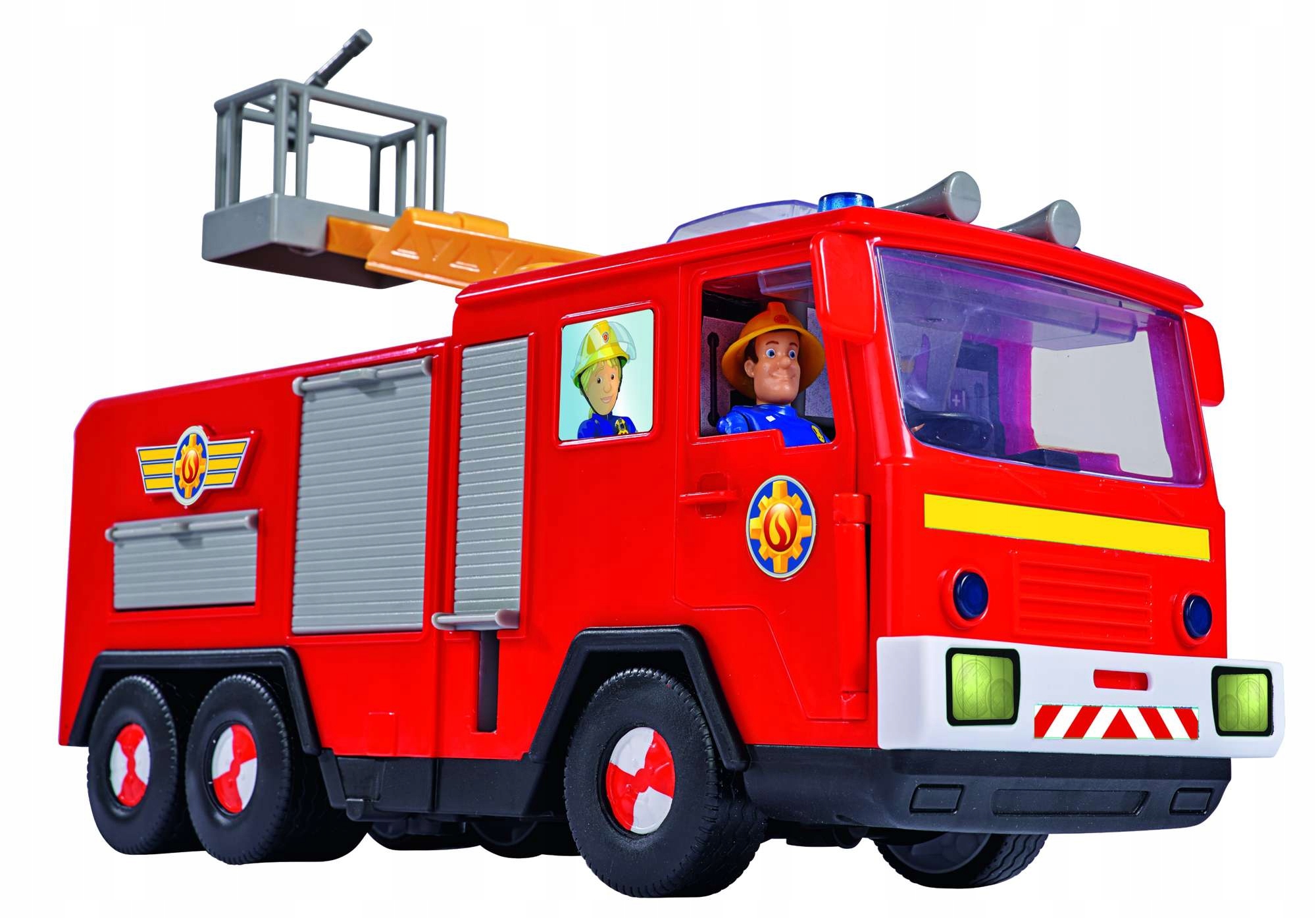 STRAŻAK SAM WÓZ STRAŻACKI JUPITER Z DRABINĄ I SCHOWKAMI + 2 FIGURKI ŚW/DŹ Kod producenta 9252516