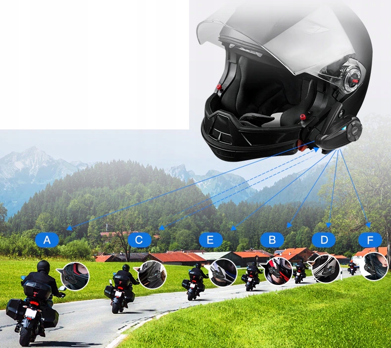 INTERKOM MOTOCYKL EJEAS Q7 800M BT RADIO FM 7 OSOB Numer katalogowy producenta EJEAS Q7