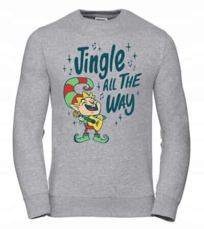 Pánská Mikina Jingle All The Way 3XL Šedá Dárek na Vánoce pro muže