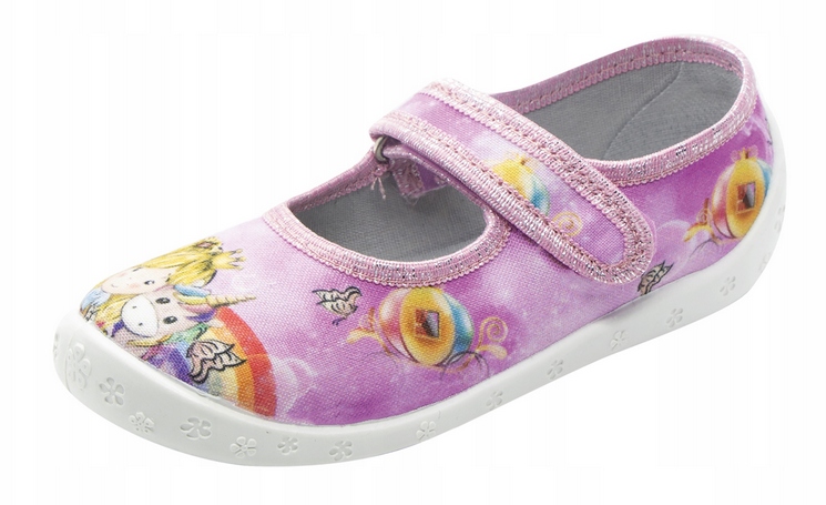 Kapcie dziecięce do przedszkola KRÓLEWNA I JEDNOROŻEC Raweks Dorotka D2 27