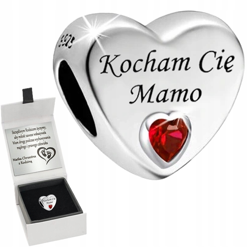 

Charms Zawieszka Dla Mamy Srebro 925 Grawer