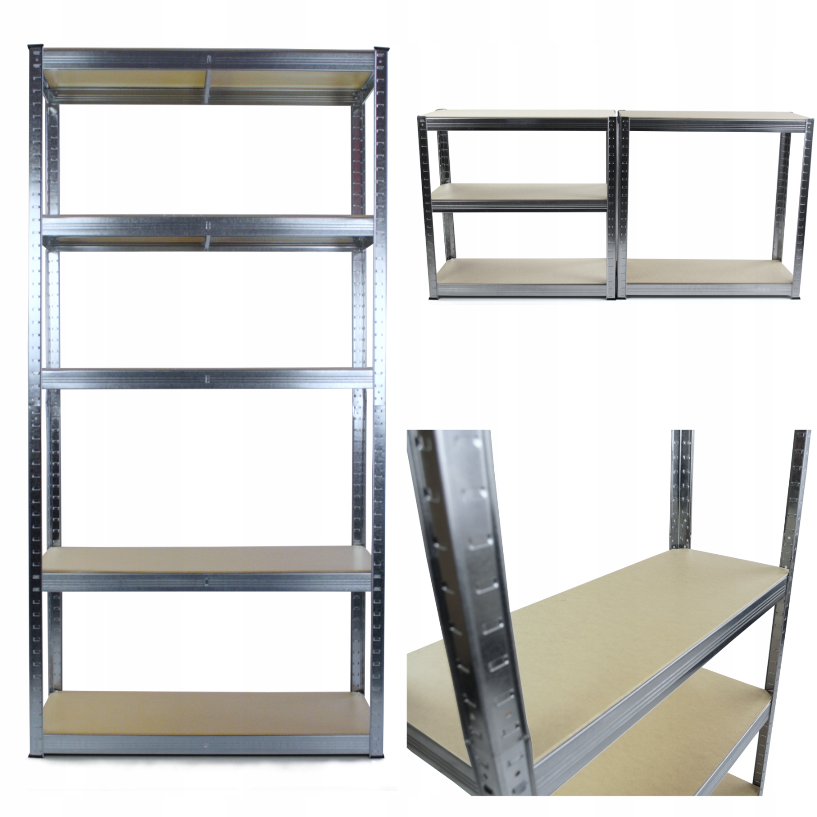 

Regał Magazynowy Metalowy 5 Półek Szafka 180x90x40