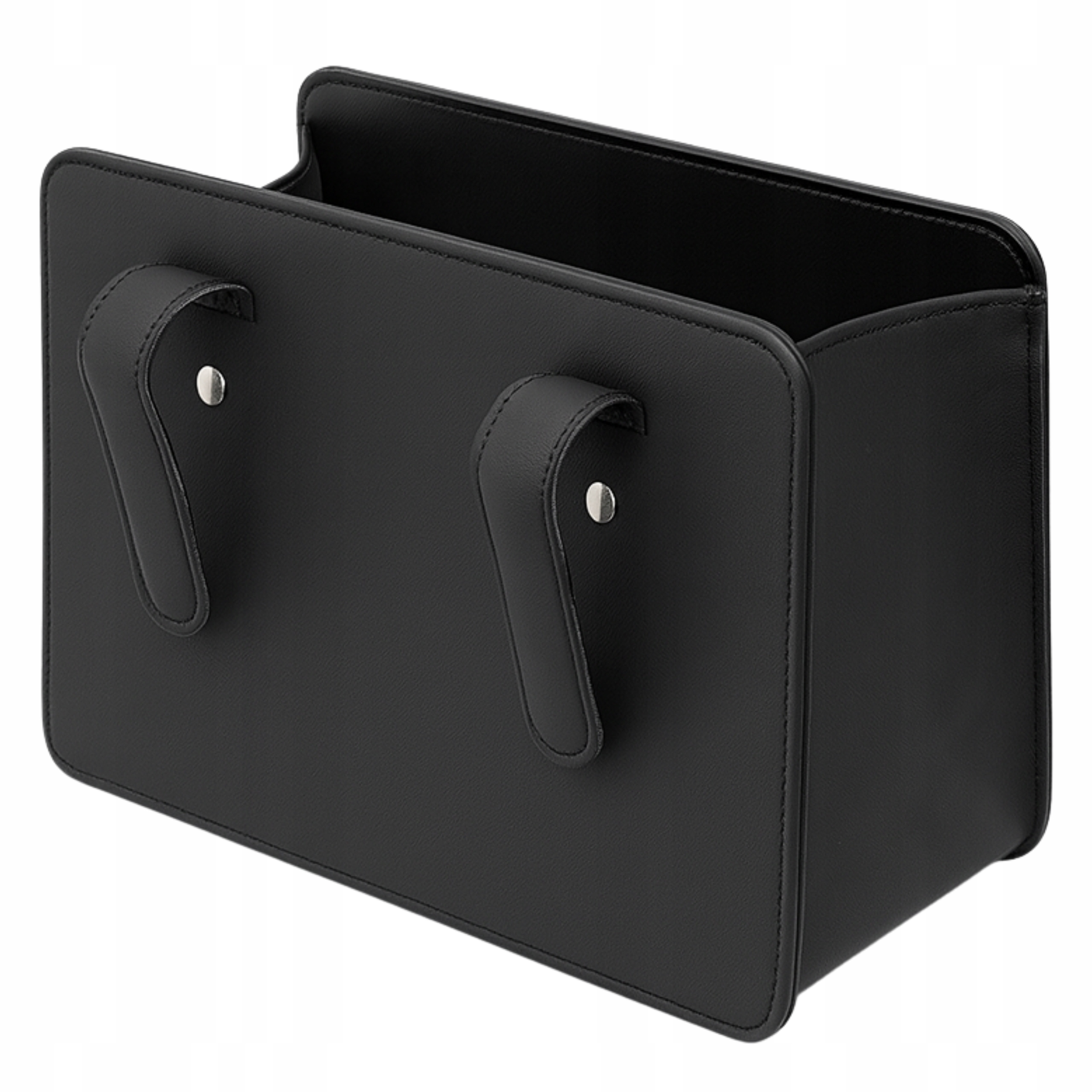 Organizer Samochodowy Schowek Na Oparcie Podróżny Na Fotel Czarny Skórzany