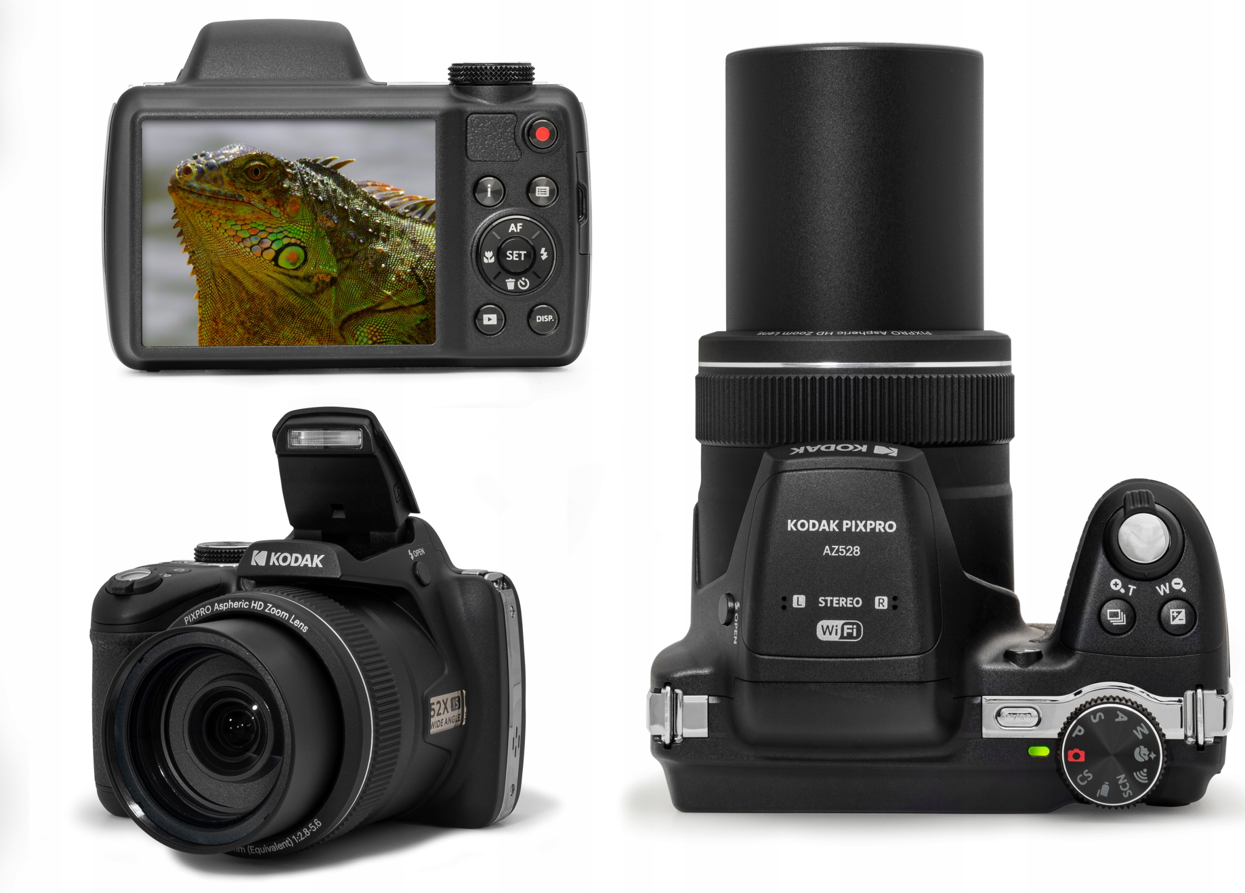 Fotoaparát Kodak Pixpro AZ528 24–1248 mm 52 x Optický Zoom Video 1080p 16MP 3"