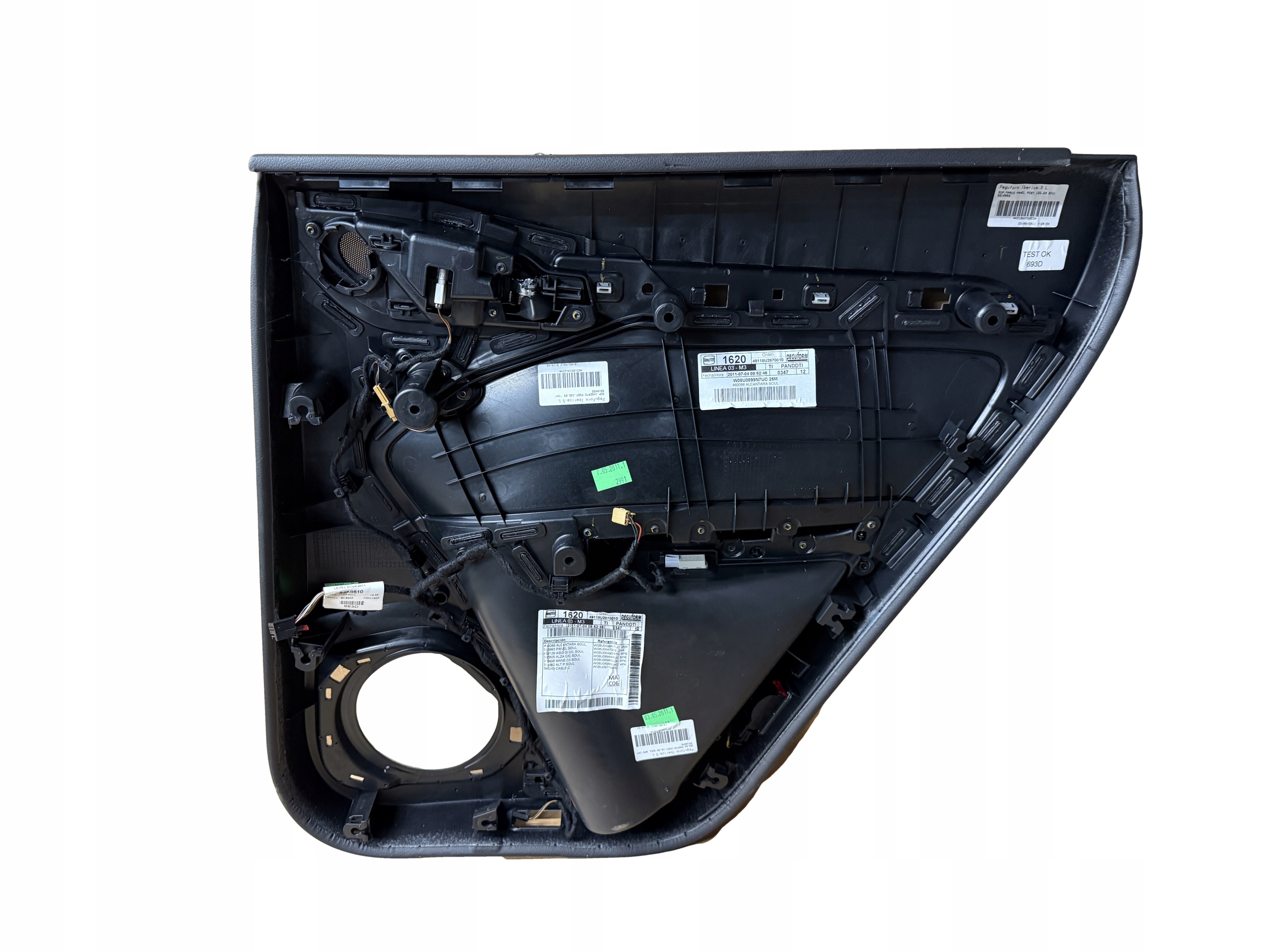 AUDI Q3 8U upholstery side door left rear part ALCANTARA