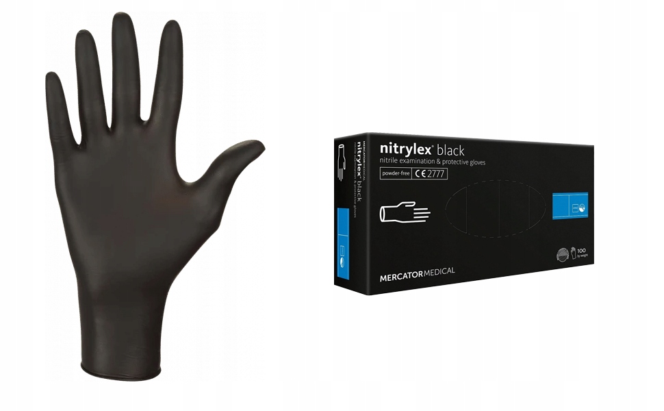 

Rękawiczki Nitrylowe Nitrylex black L 100 szt