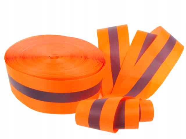 TAŚMA FLUORESCENCYJNA Z ODBLASKIEM 5cm ODBLASK- 02