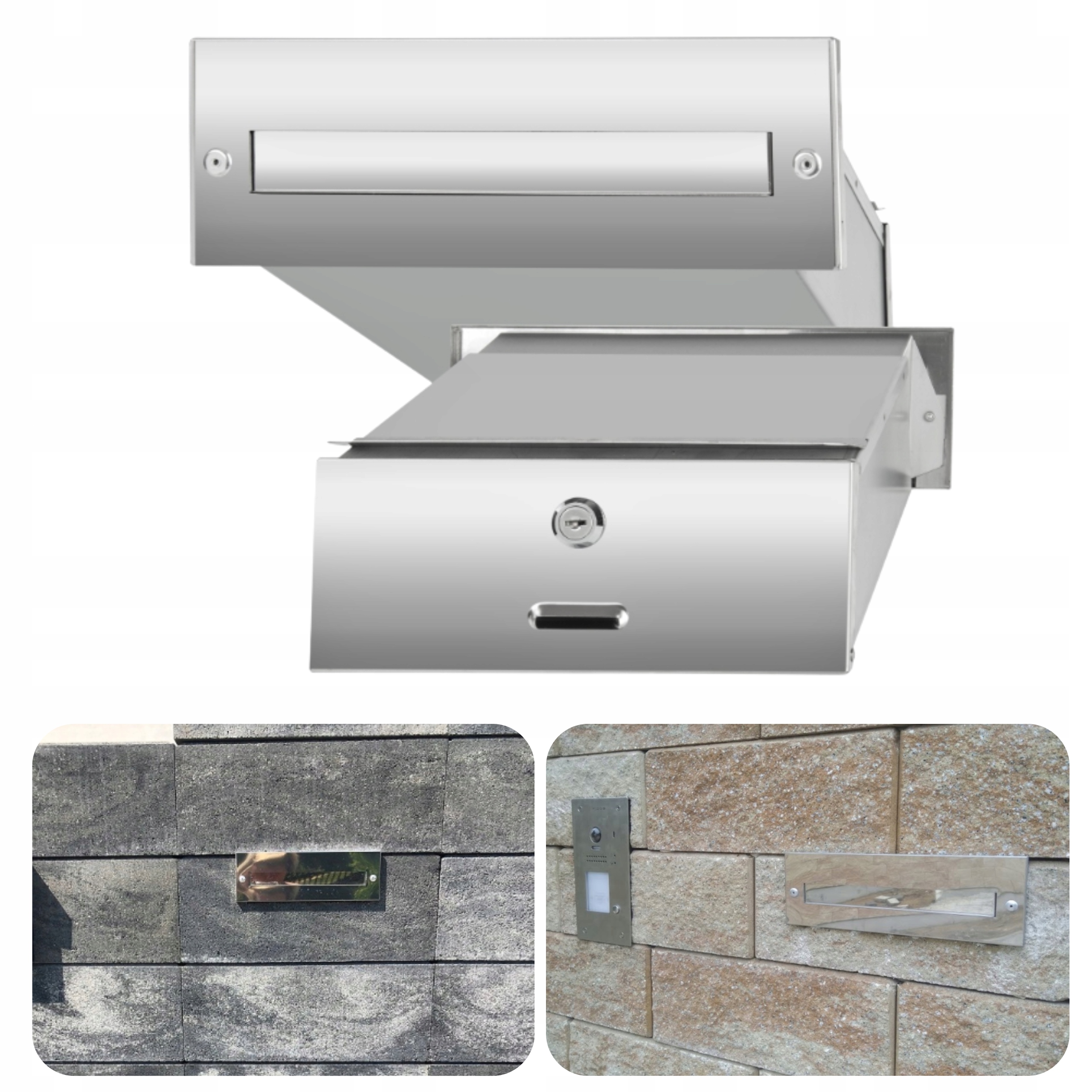 Poštovní Schránka Oboustranná Průchozí V Plotě Na Oplocení Inox